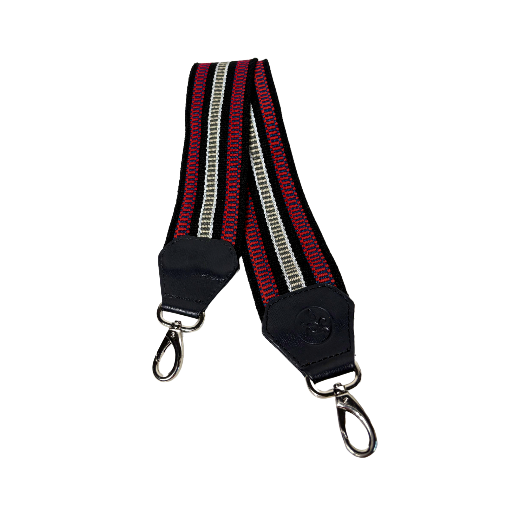 Handwoven Wayuu Bag and camera Strap Burgandy Alejandra Collective