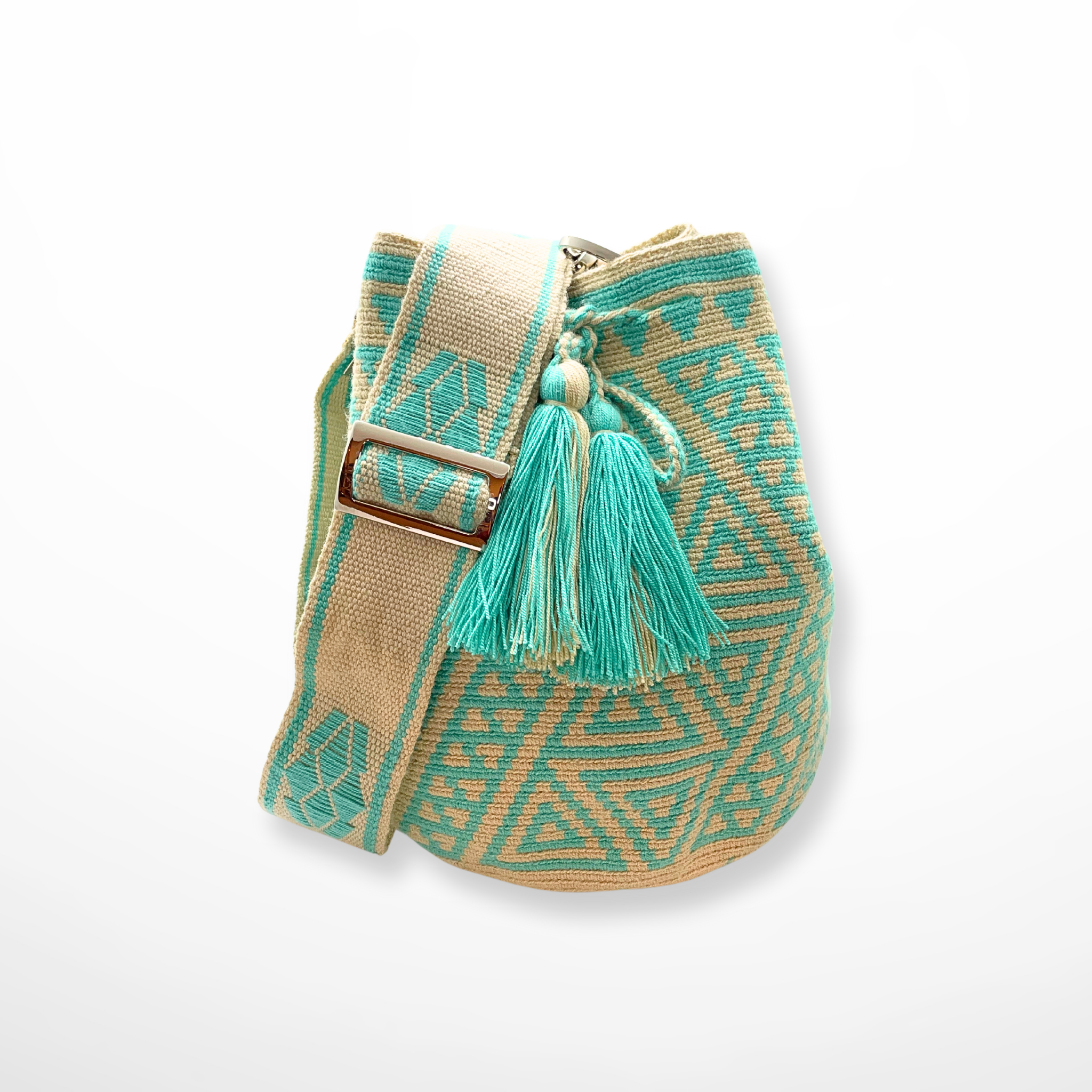 Milano Wayuu Crochet Bags Aquamarine Alejandra Collective