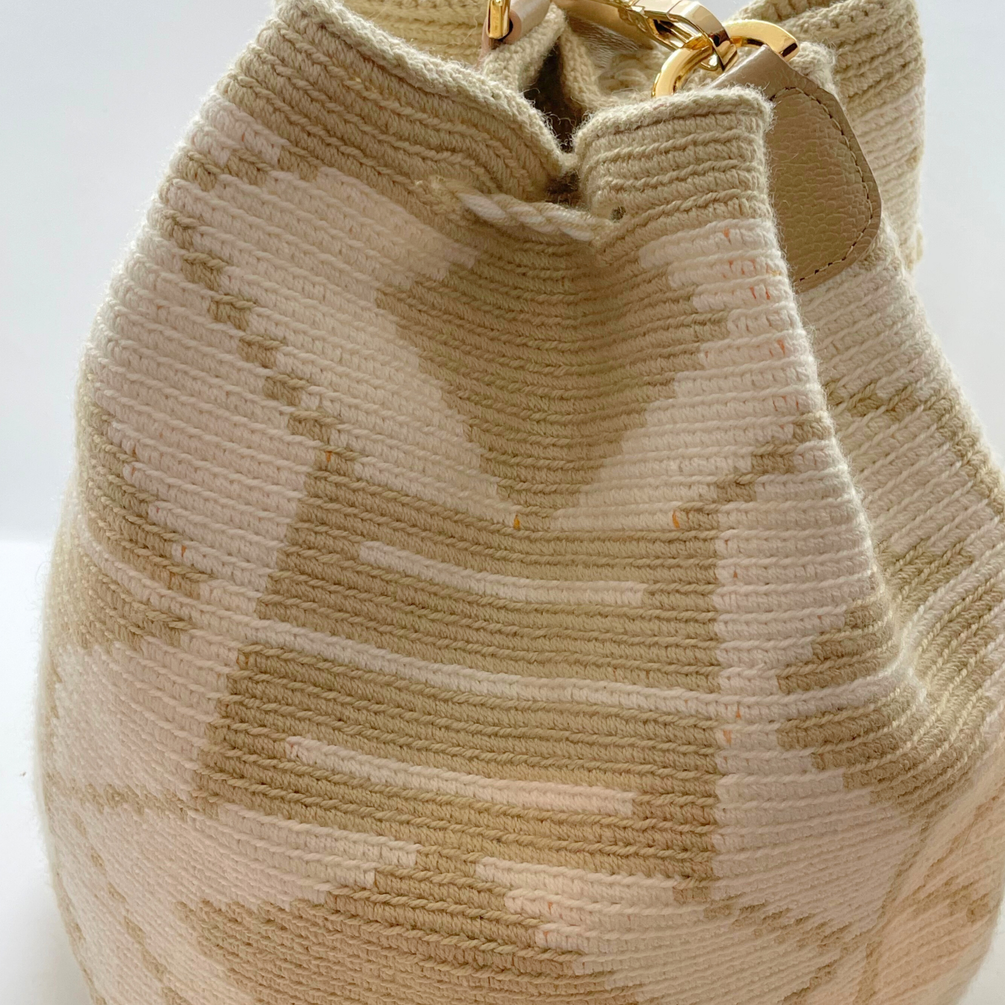 Milano Wayuu Crochet Bags Latte and Cream Alejandra Collective