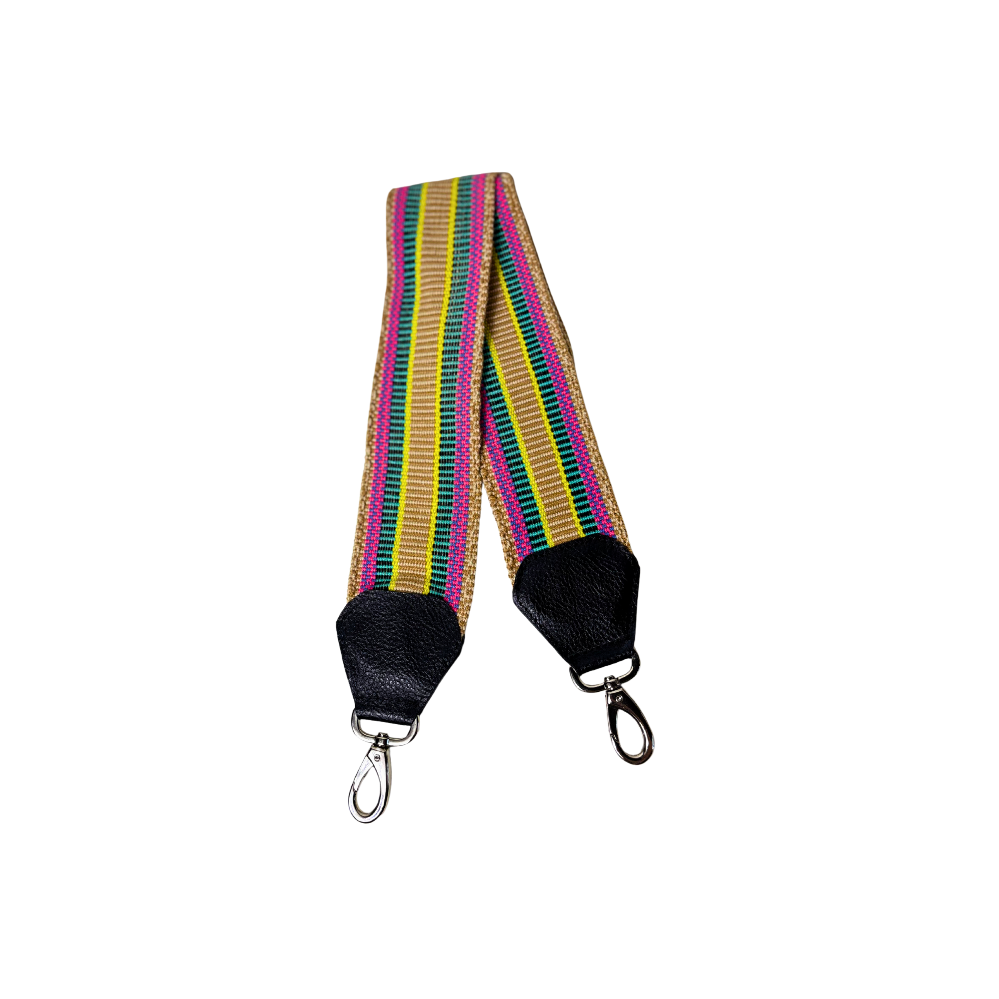 Handwoven Wayuu Bag and camera Strap Multicolour Alejandra Collective