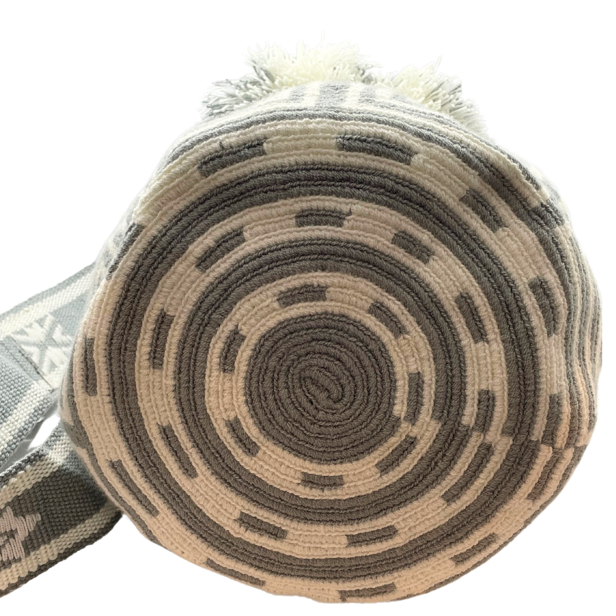 Milano Wayuu Crochet Bags- Light Grey Alejandra Collective