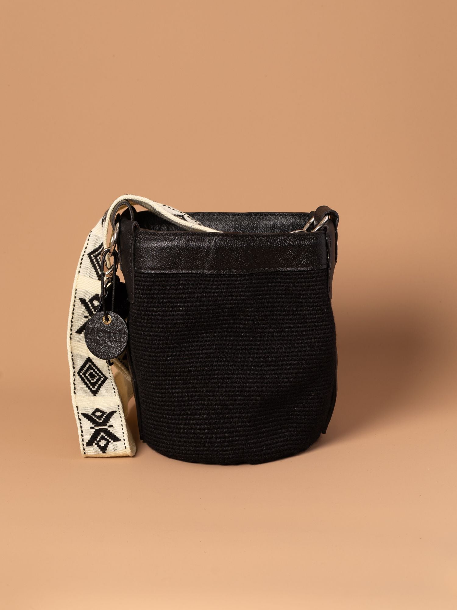 Bianca Crochet Bucket Bag Black Alejandra Collective