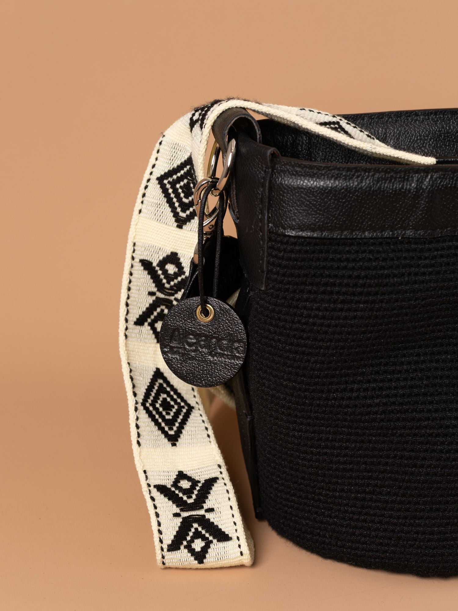 Bianca Crochet Bucket Bag Black Alejandra Collective