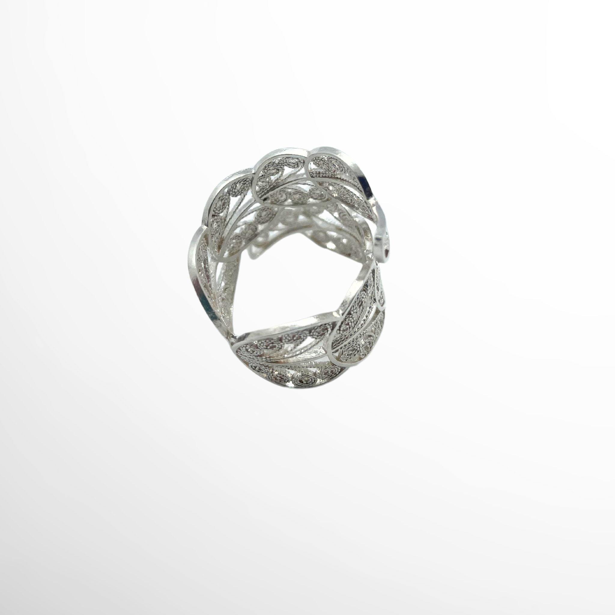 Branch Statement Ring Filigree Silver-Adjustable Alejandra Collective