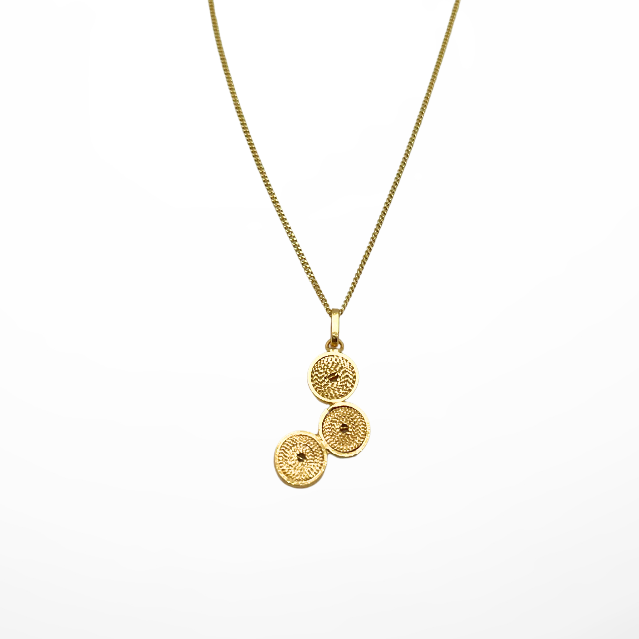 Dianne Triple Circle Pendant Gold Plated Alejandra Collective