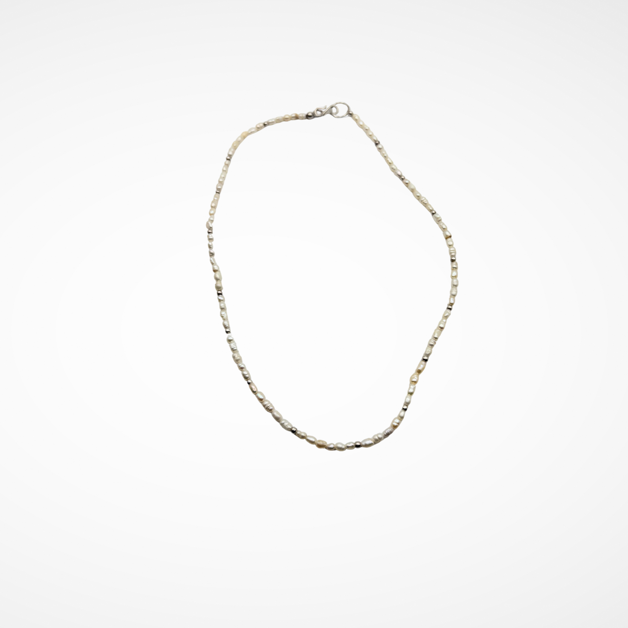 Pearl Necklace Silver Alejandra Collective