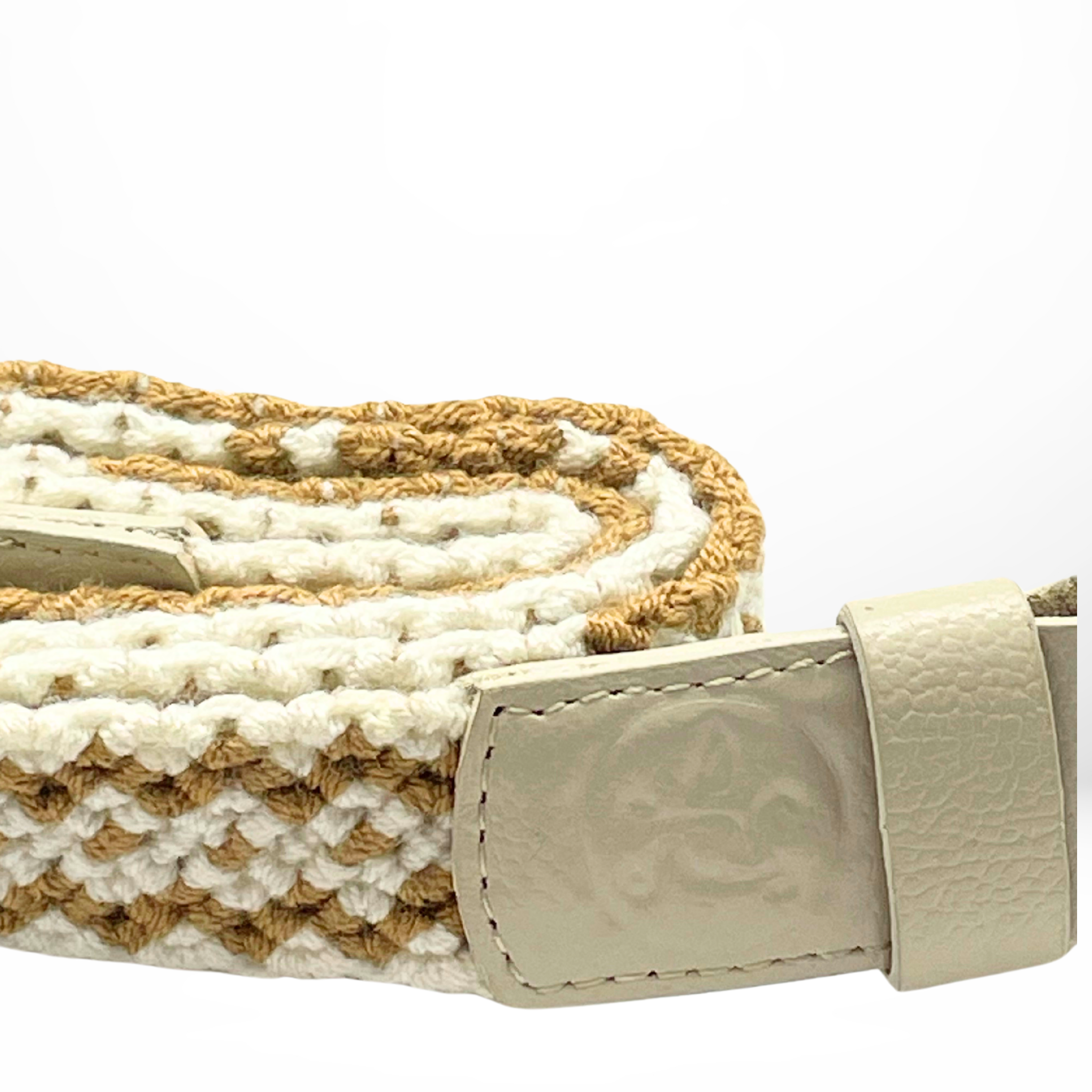 Woven Crochet Belts Cream Alejandra Collective