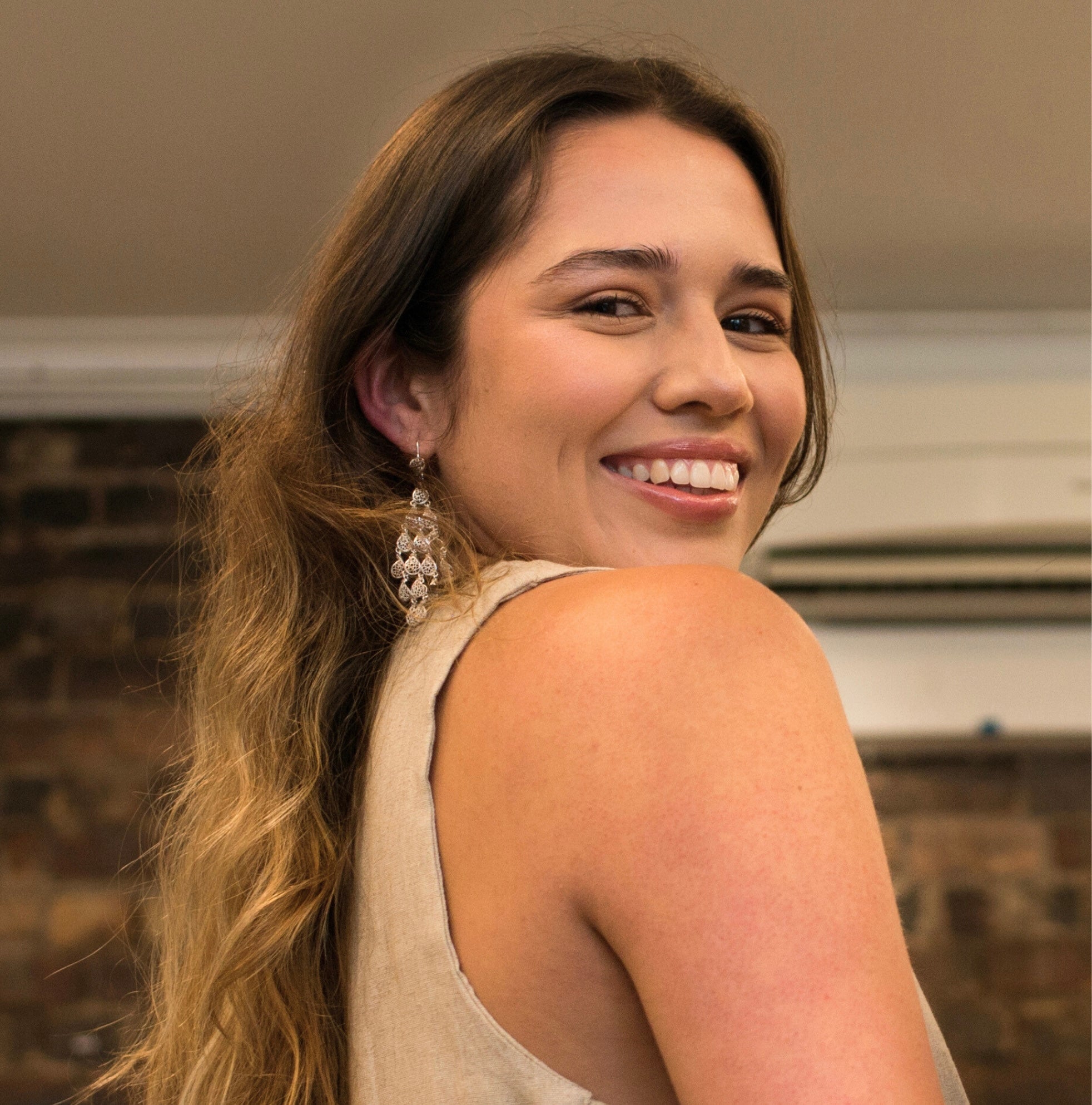 Laura Statement Filigree Earrings Silver Alejandra Collective