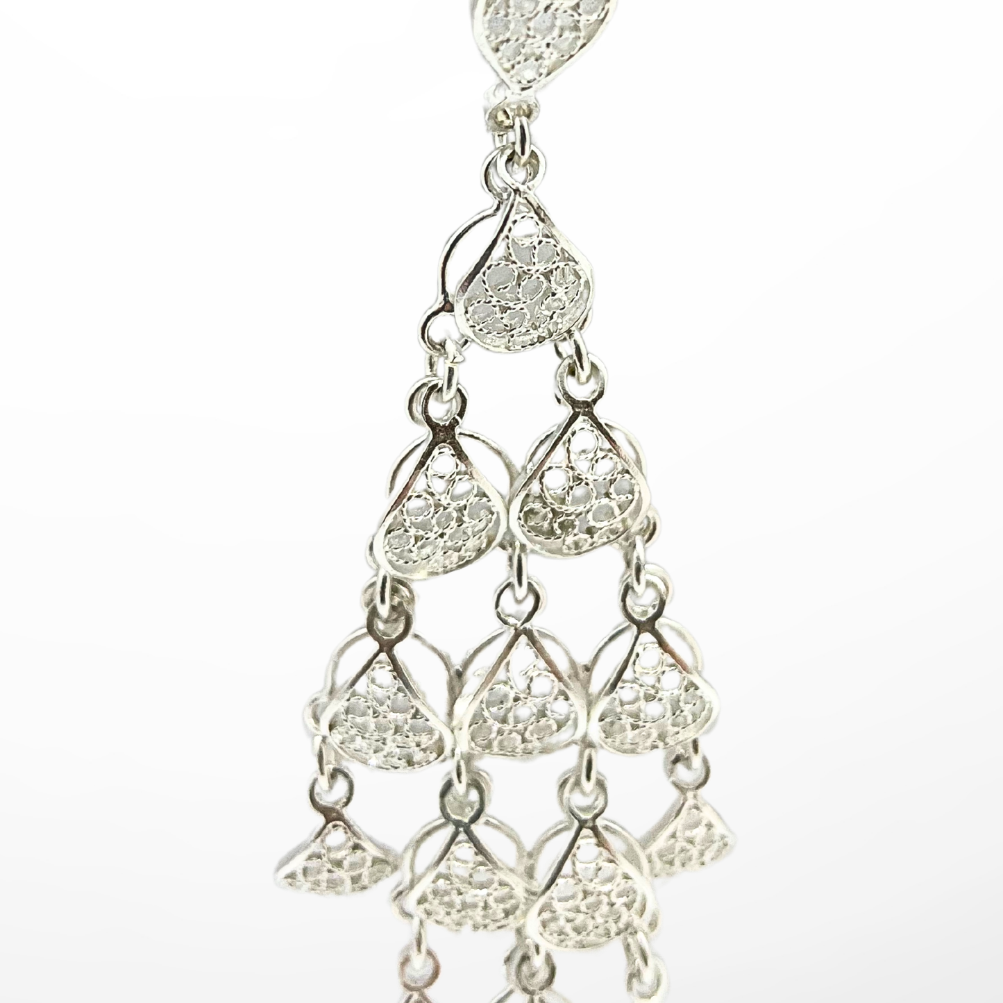 Laura Statement Filigree Earrings Silver Alejandra Collective