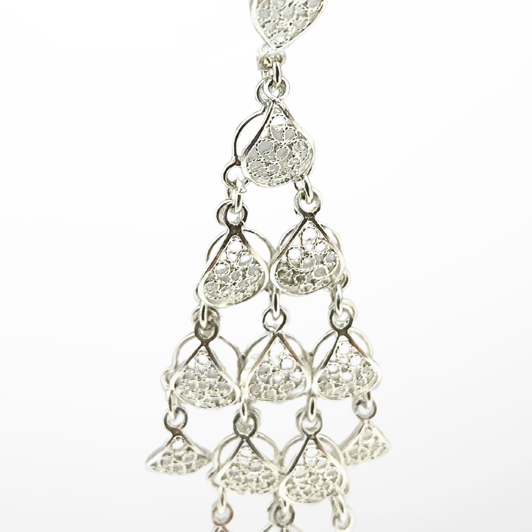 Laura Statement Filigree Earrings Silver Alejandra Collective