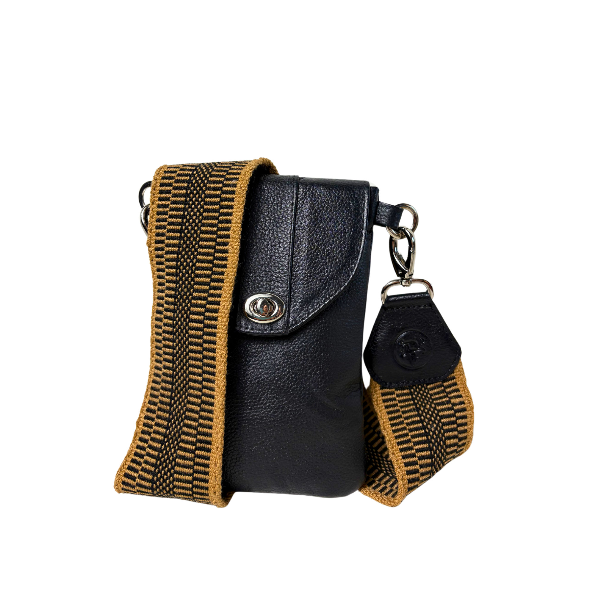 Madison Genuine Leather Phone Bag Crossbody Black Alejandra Collective