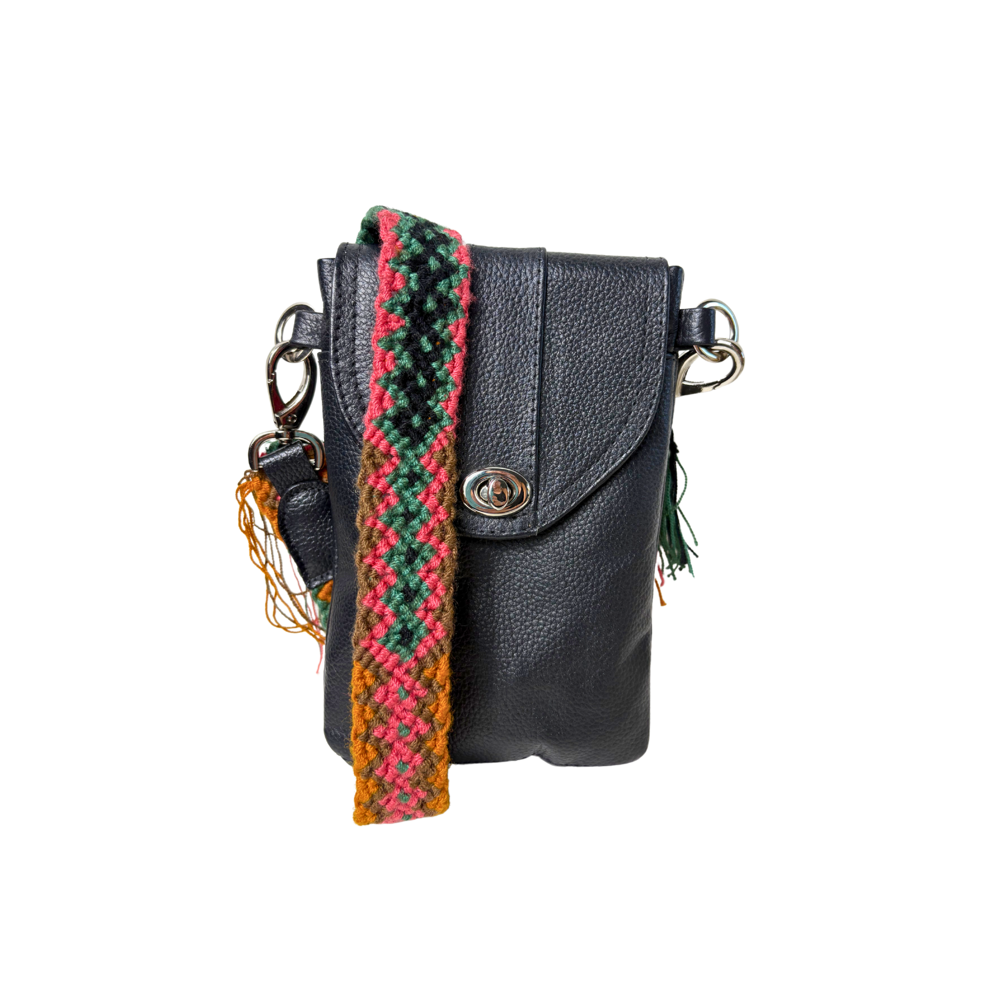 Madison Genuine Leather Phone Bag Crossbody Black Alejandra Collective