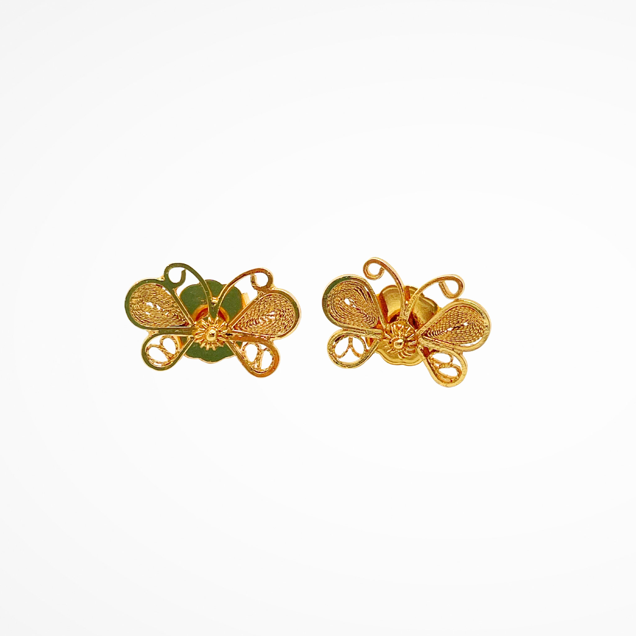 Mariposa Filigree Studs - 24K Gold Plated Alejandra Collective