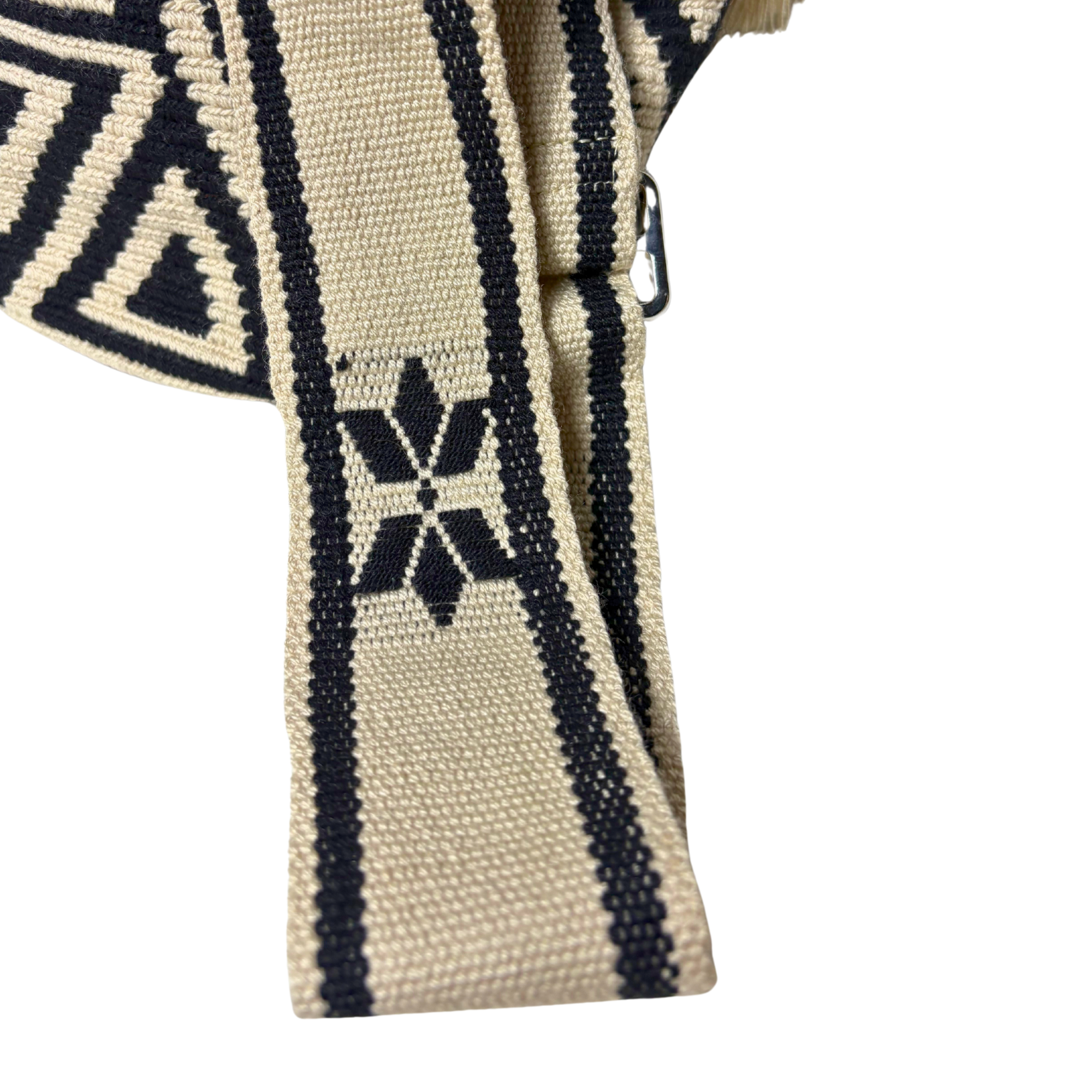 Milano Wayuu Crochet Bags Black and Cream Alejandra Collective