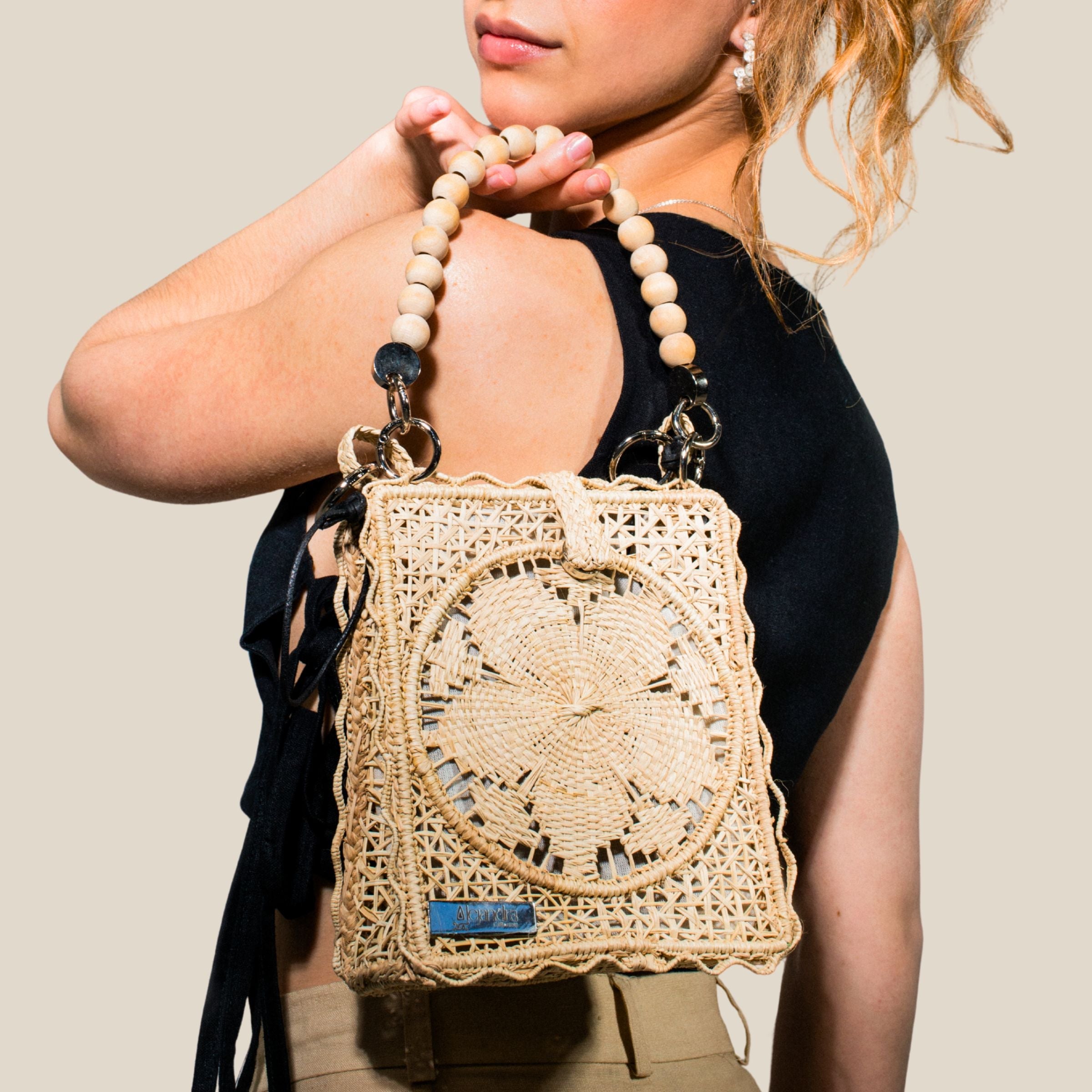 Olivia Woven Basket Bag Mini Alejandra Collective