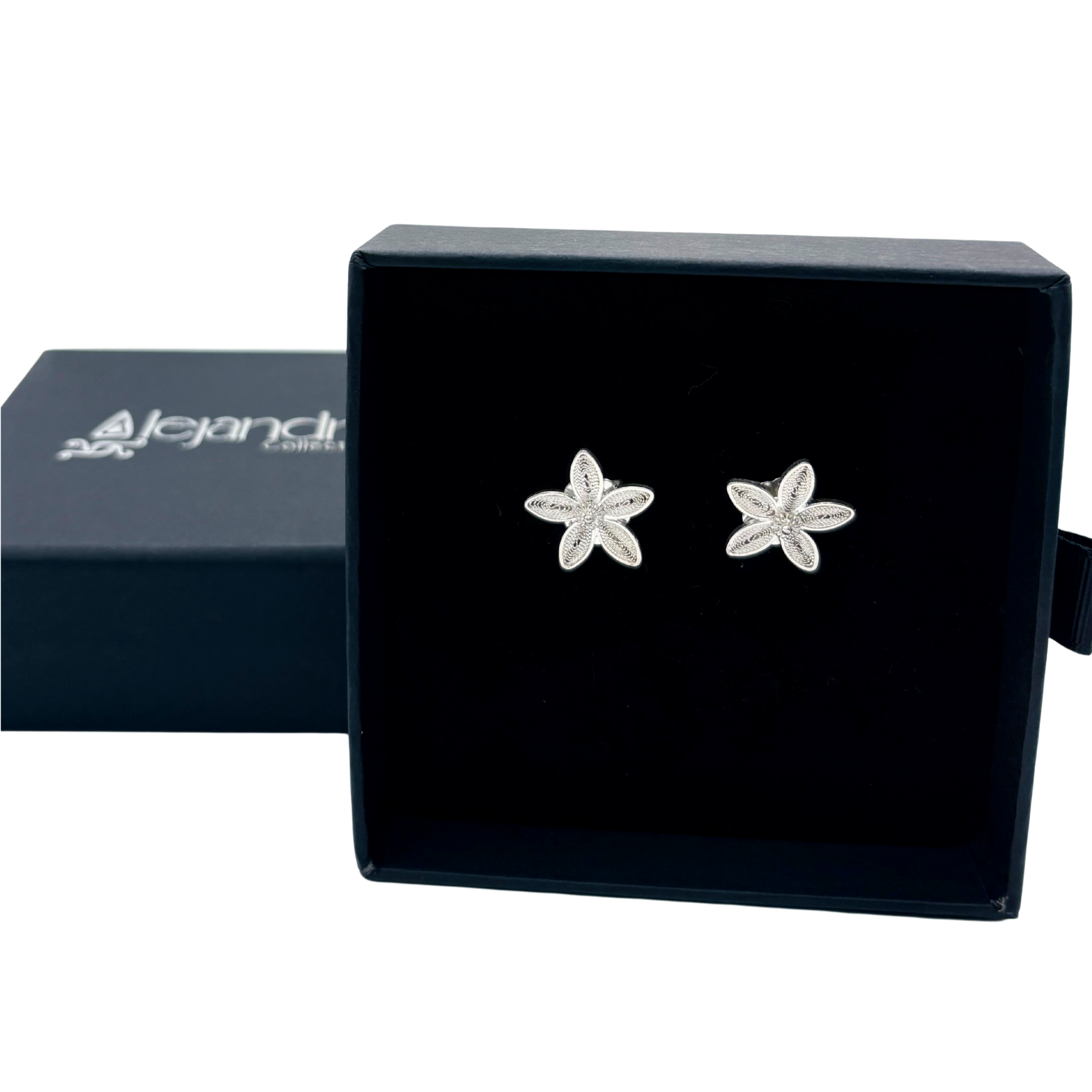 Orchid Filigree Silver Studs Silver Alejandra Collective