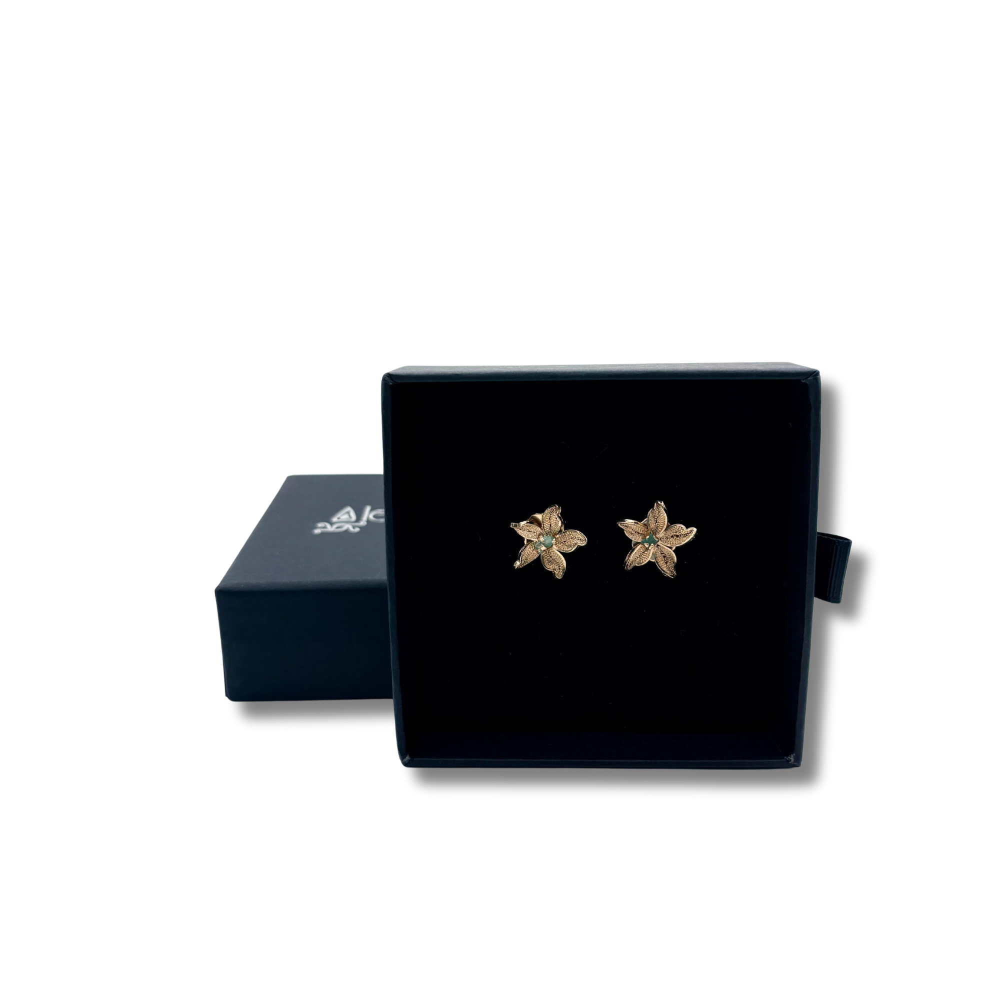 Orchid Filigree Gold Studs Alejandra Collective