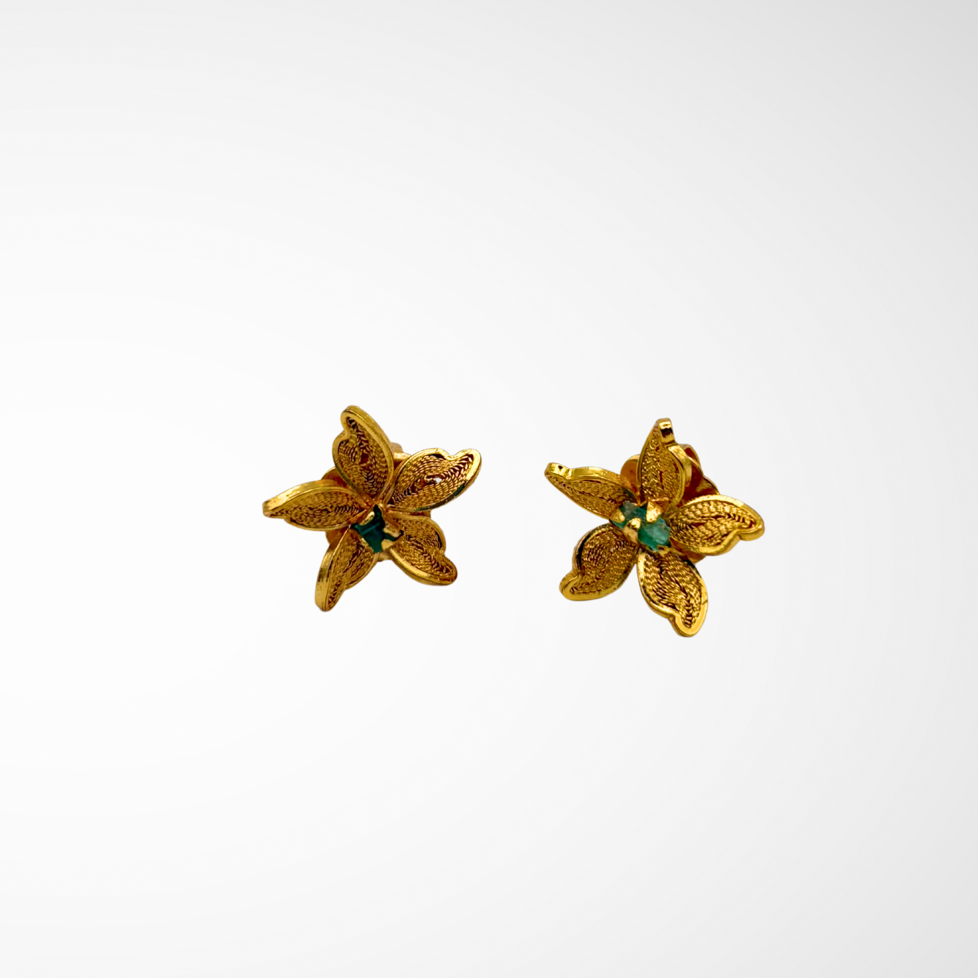 Orchid Filigree Gold Studs Alejandra Collective