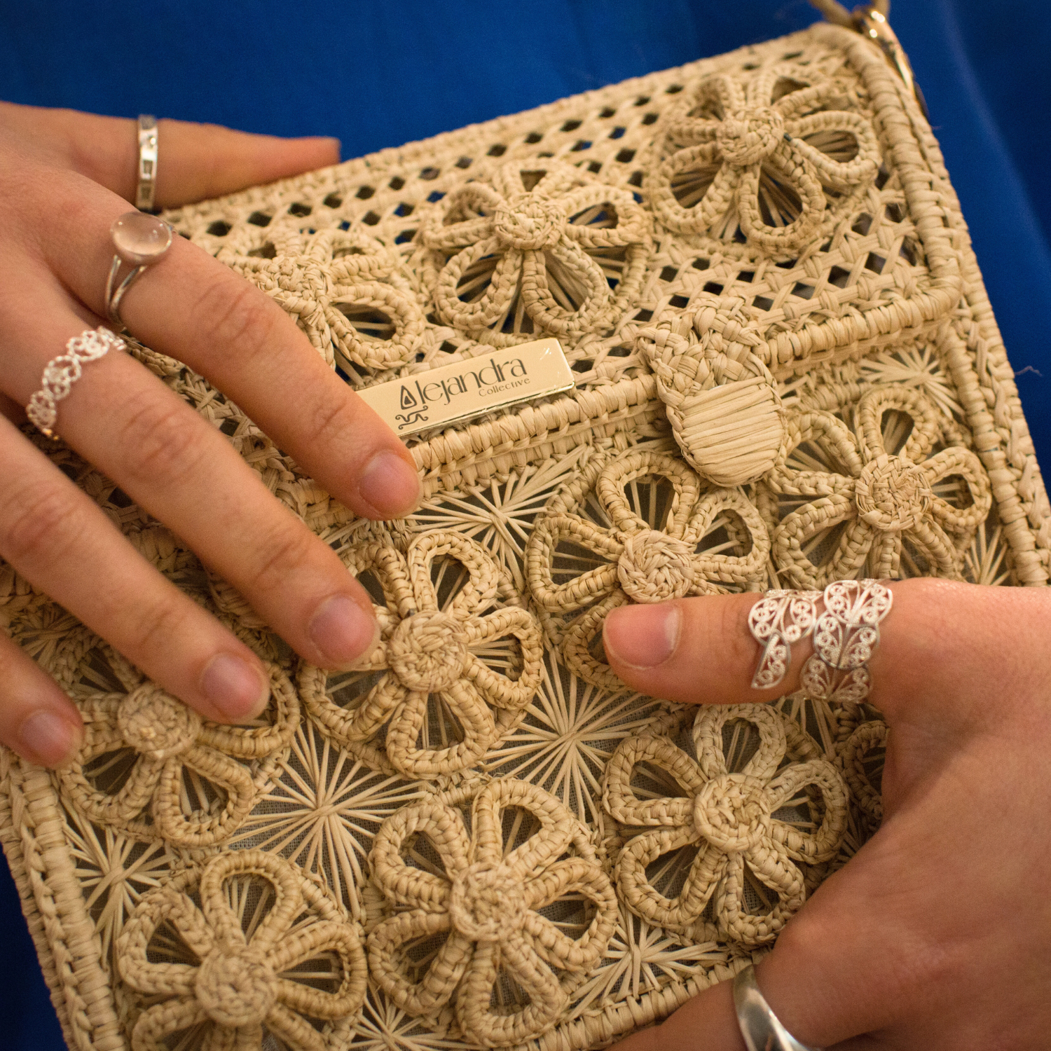 Pamela Flower Truck Woven Basket Bag Mini Alejandra Collective