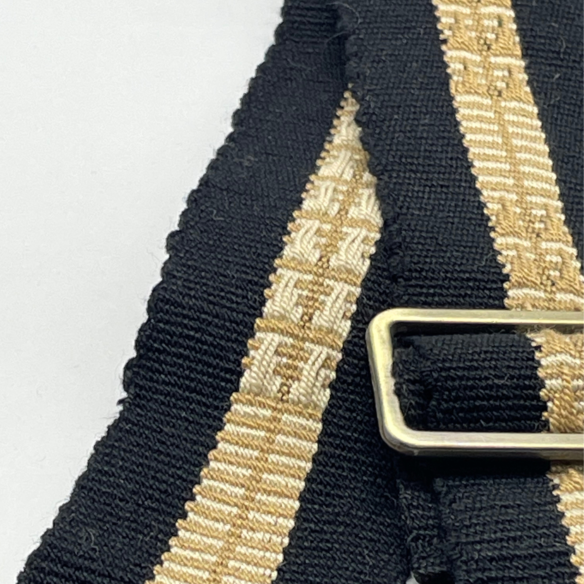 Ramona Handwoven Adjustable Bag Strap Latte and Black Alejandra Collective