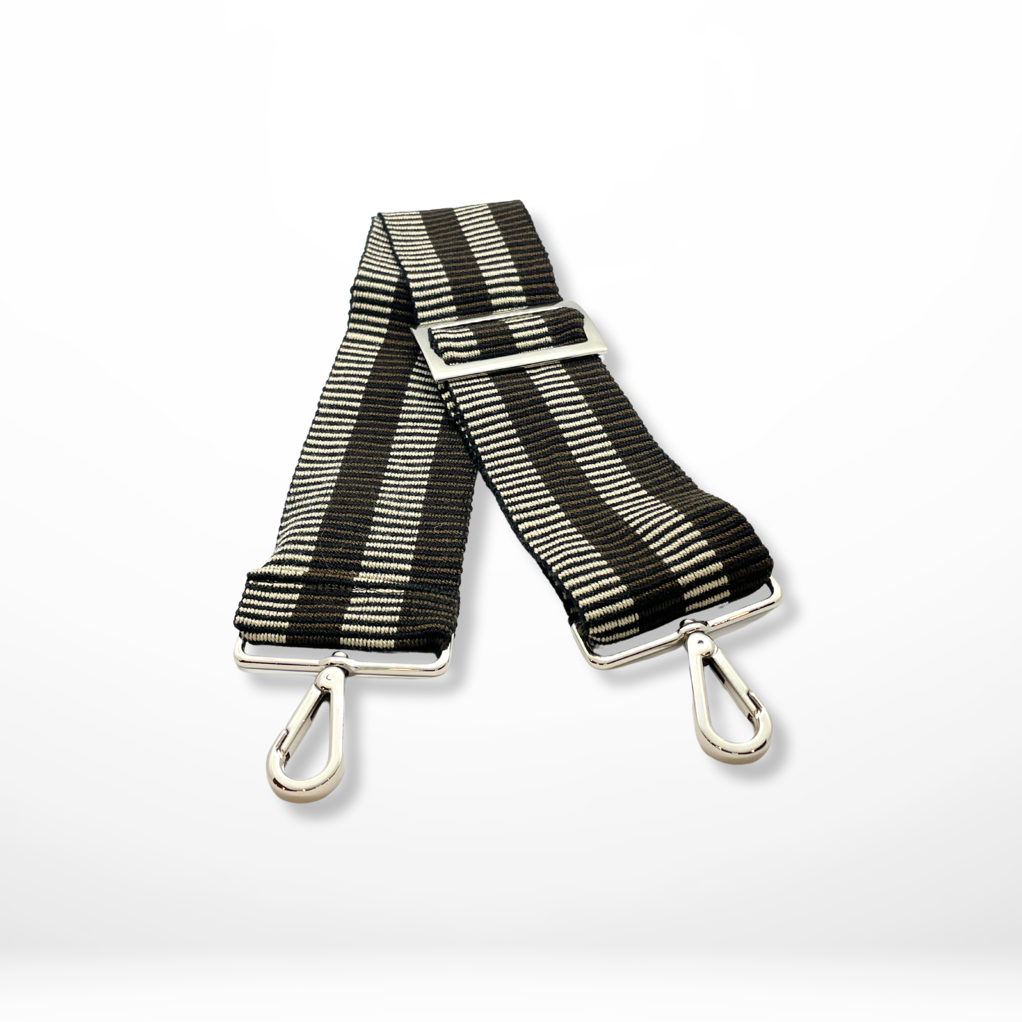 Ramona Handwoven Adjustable Straps Brown, Black and White Alejandra Collective