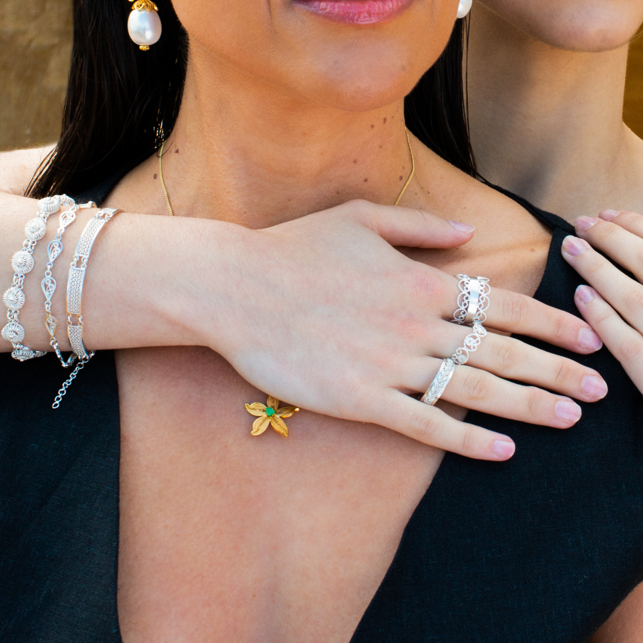 Amaranta Filigree Silver Bracelet Alejandra Collective