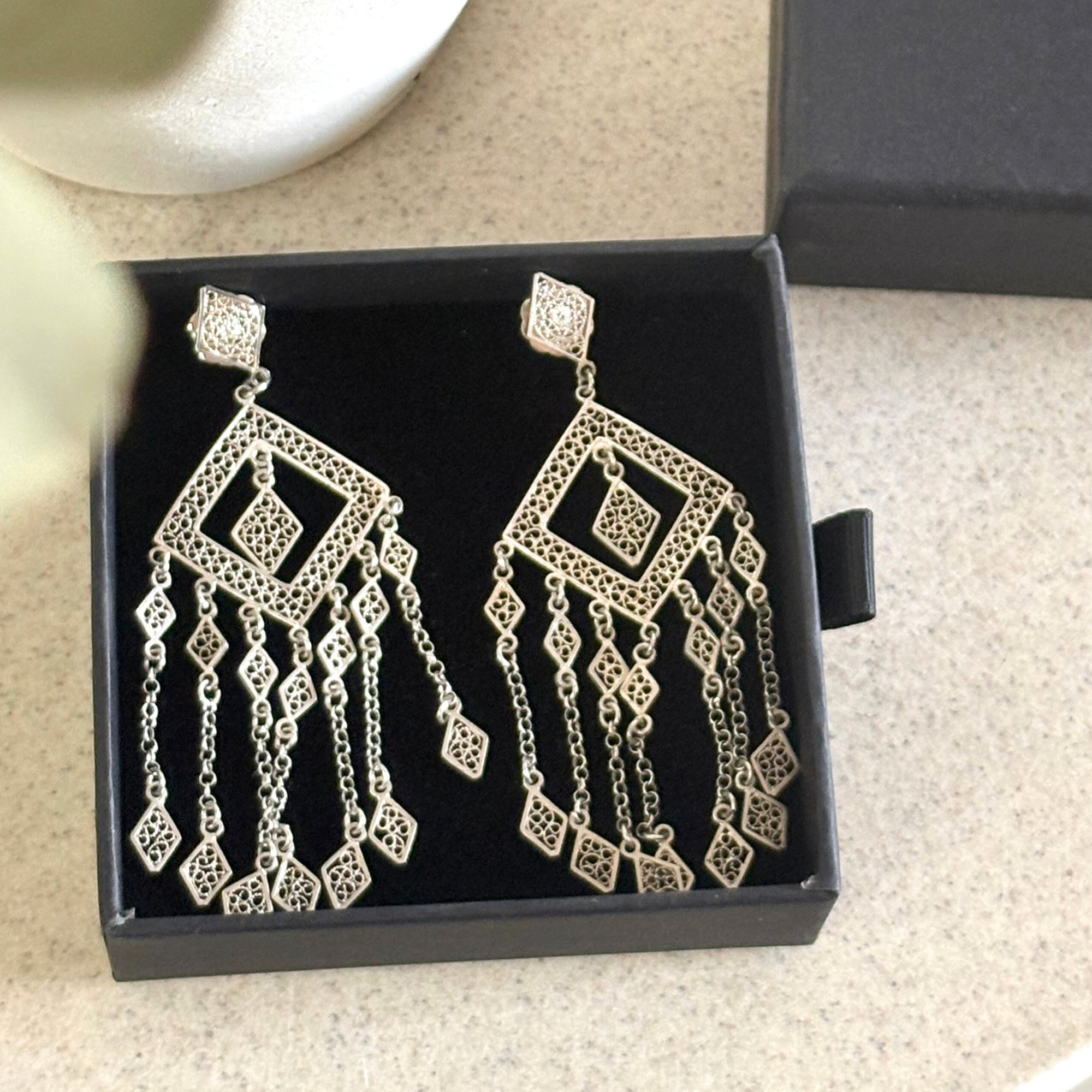 Rose Diamond Statement Earrings Alejandra Collective