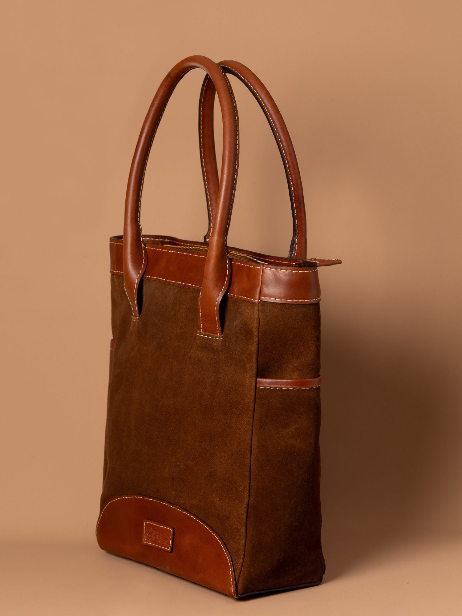 Sienna Leather Tote Bag Tan Alejandra Collective