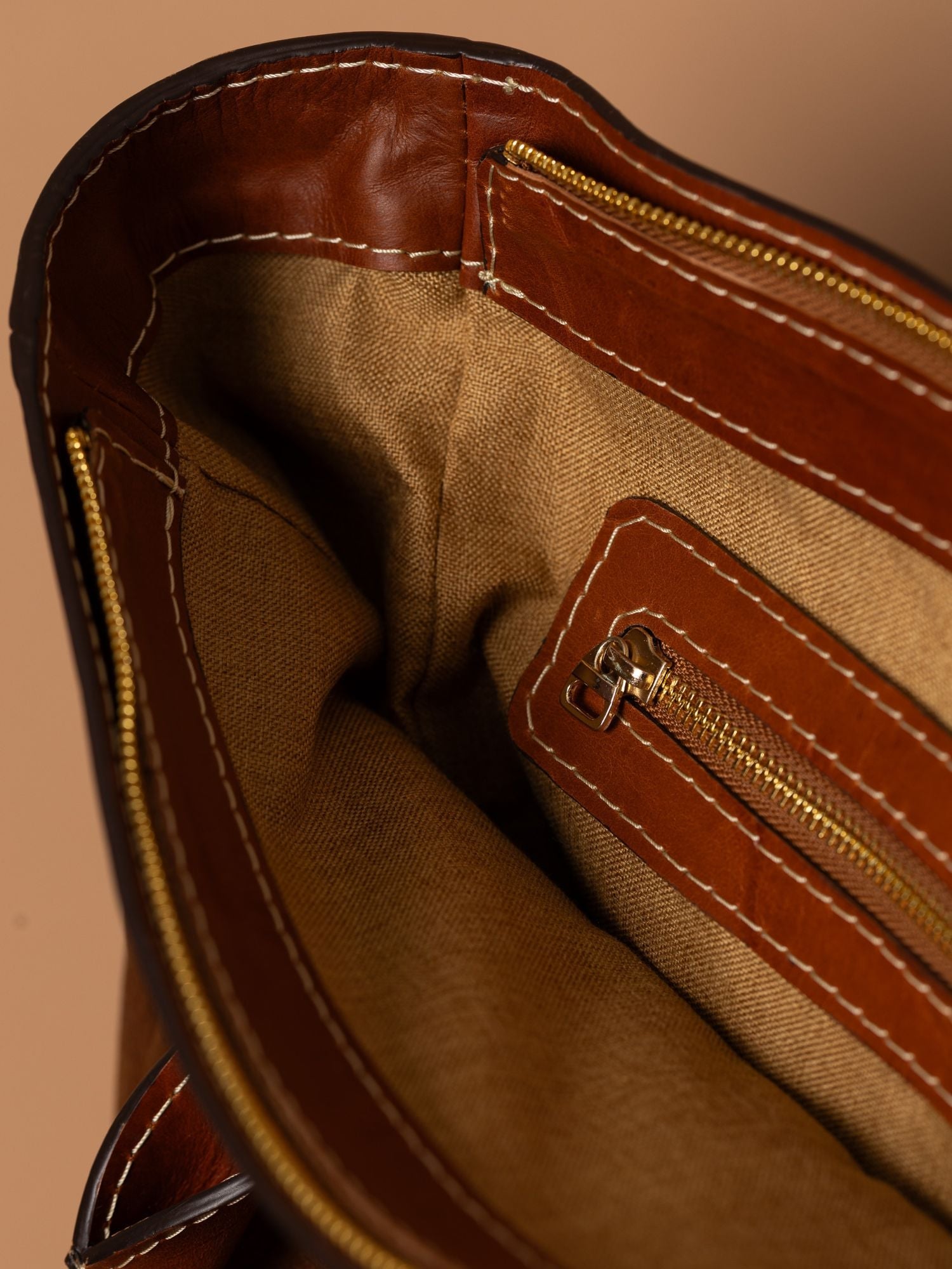 Sienna Leather Tote Bag Tan Alejandra Collective