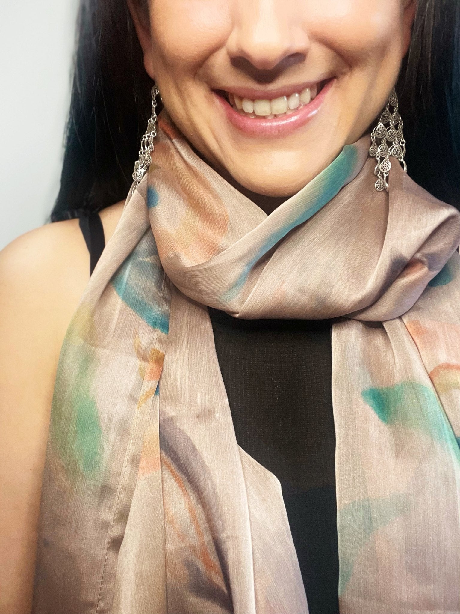 Helena Silk Scarf-Continente Dorado