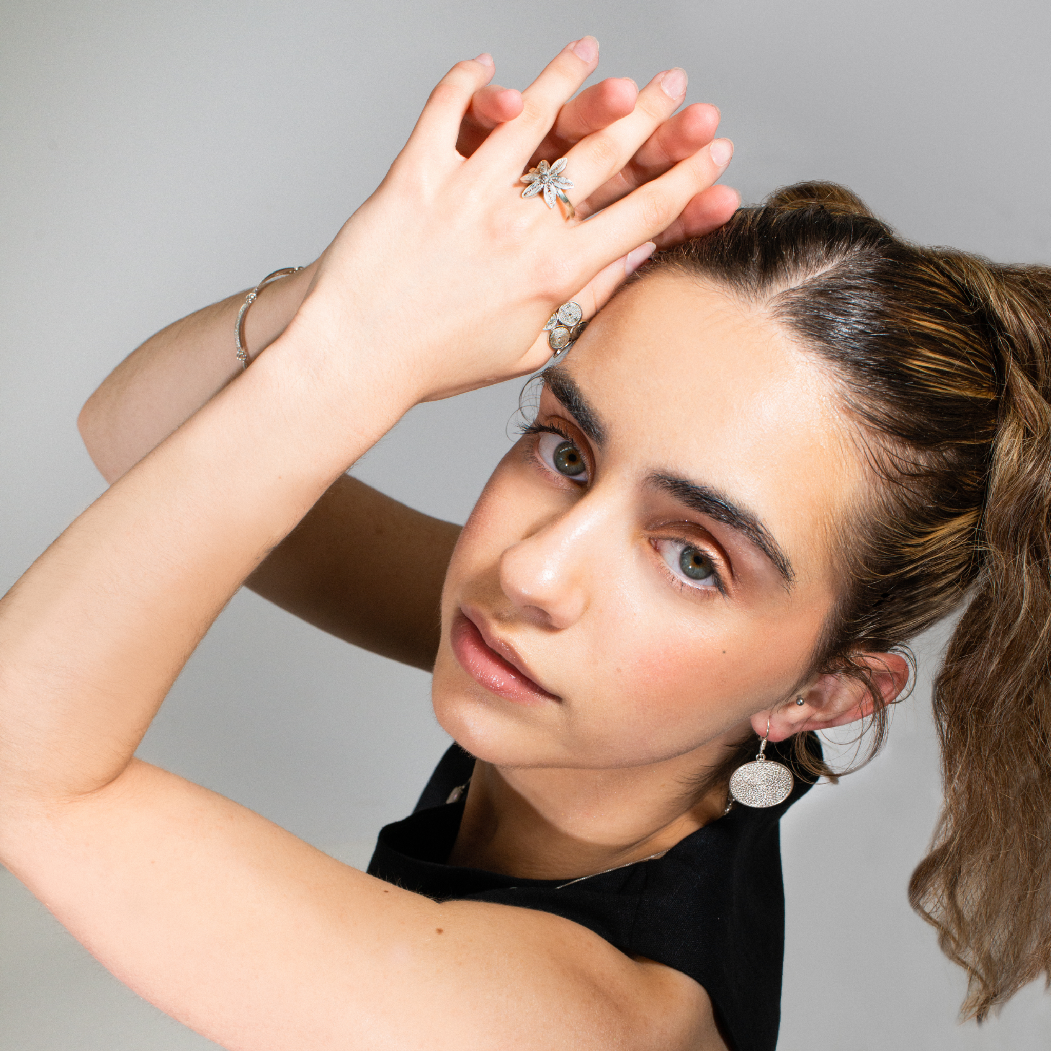 Sol Filigree Drop Earrings Silver Alejandra Collective