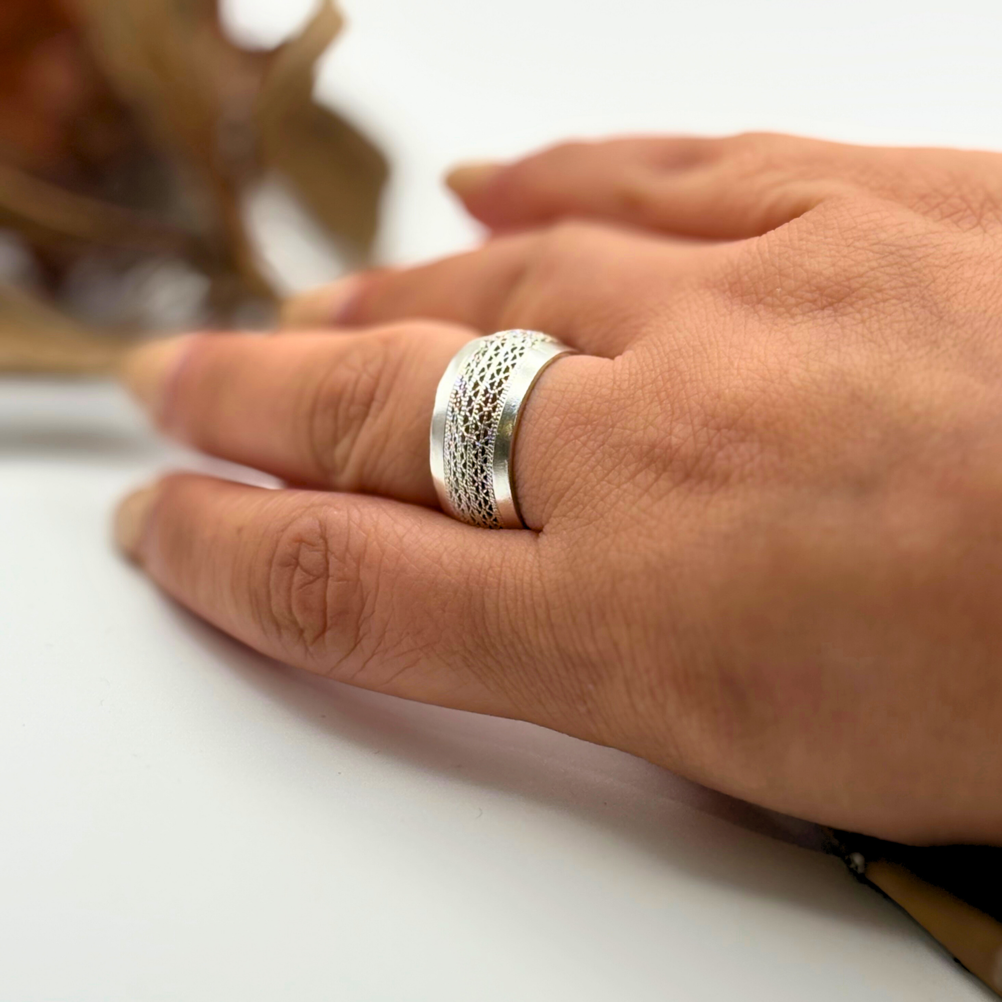 Sophia Filigree Ring Band Silver Alejandra Collective