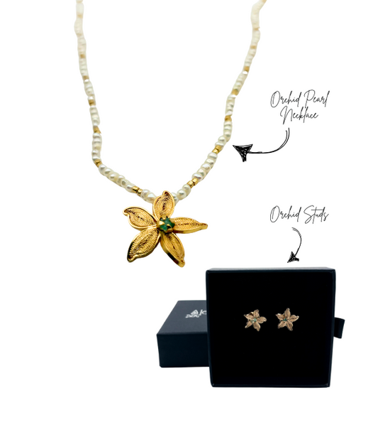 Orchid Filigree Gold Set Alejandra Collective