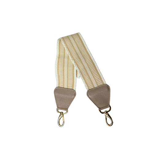 Handwoven Bag and camera Strap Cream Alejandra Collective