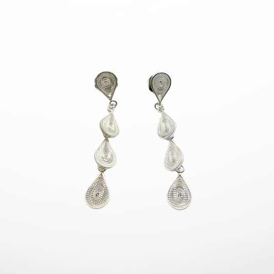 Alisson Drops Earrings Filigree Silver