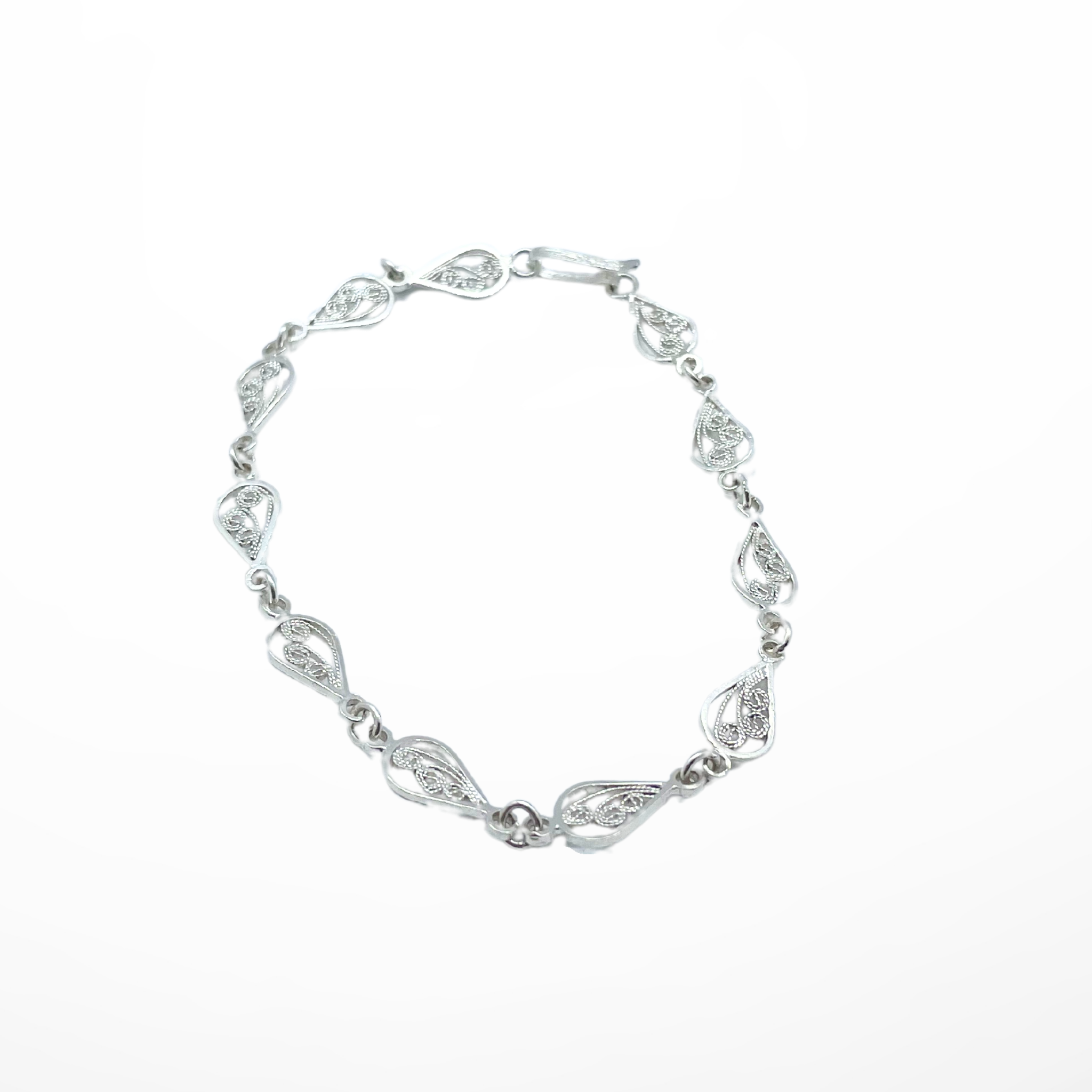 Alisson Drops Filigree Bracelet Silver Alejandra Collective