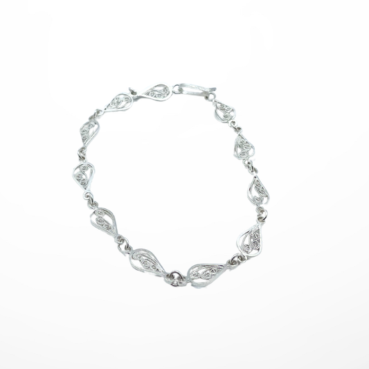 Alisson Drops Filigree Bracelet Silver