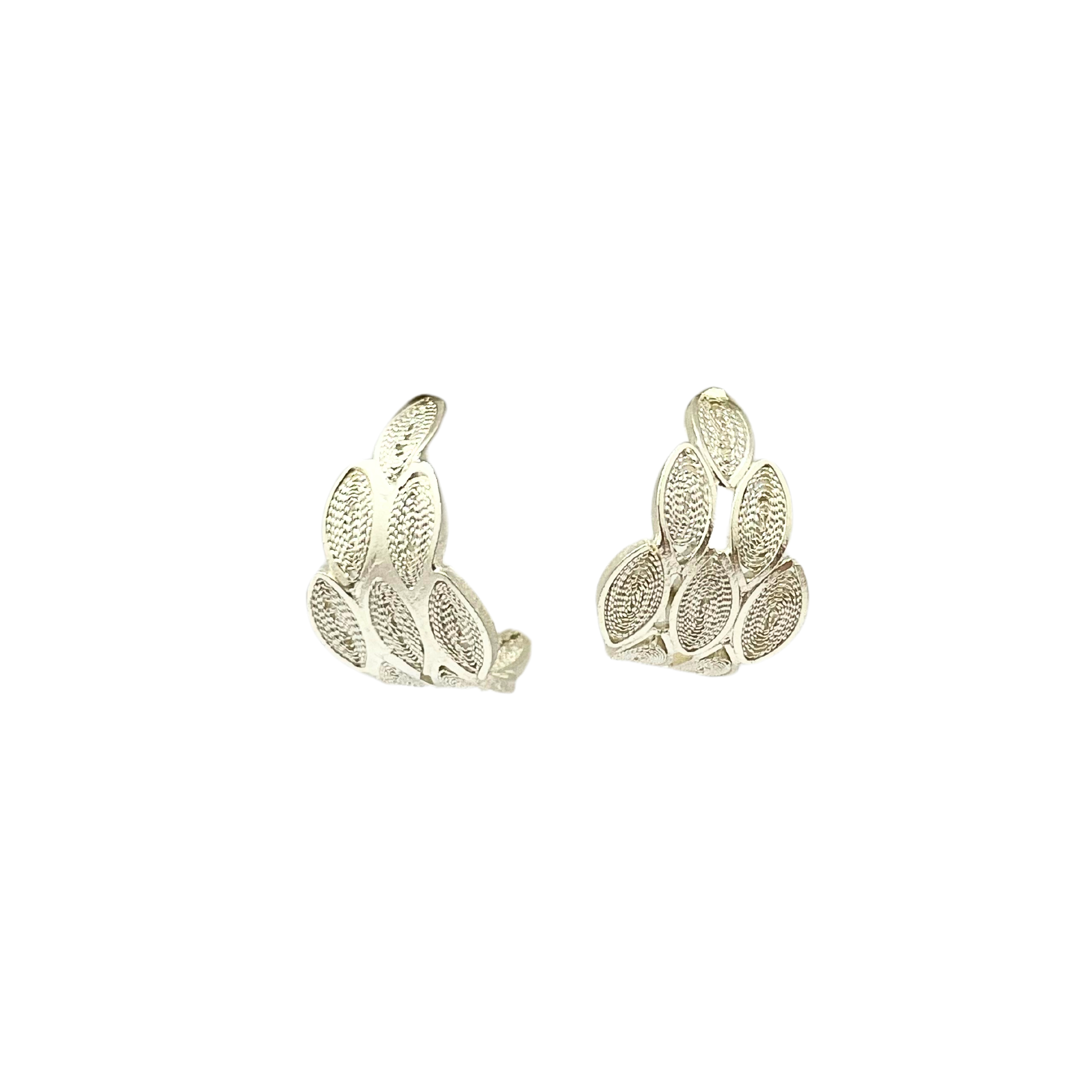 Averil Rice Grain Hoops Silver Alejandra Collective