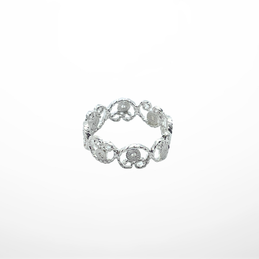 Caracolito Thin Ring Filigree Silver