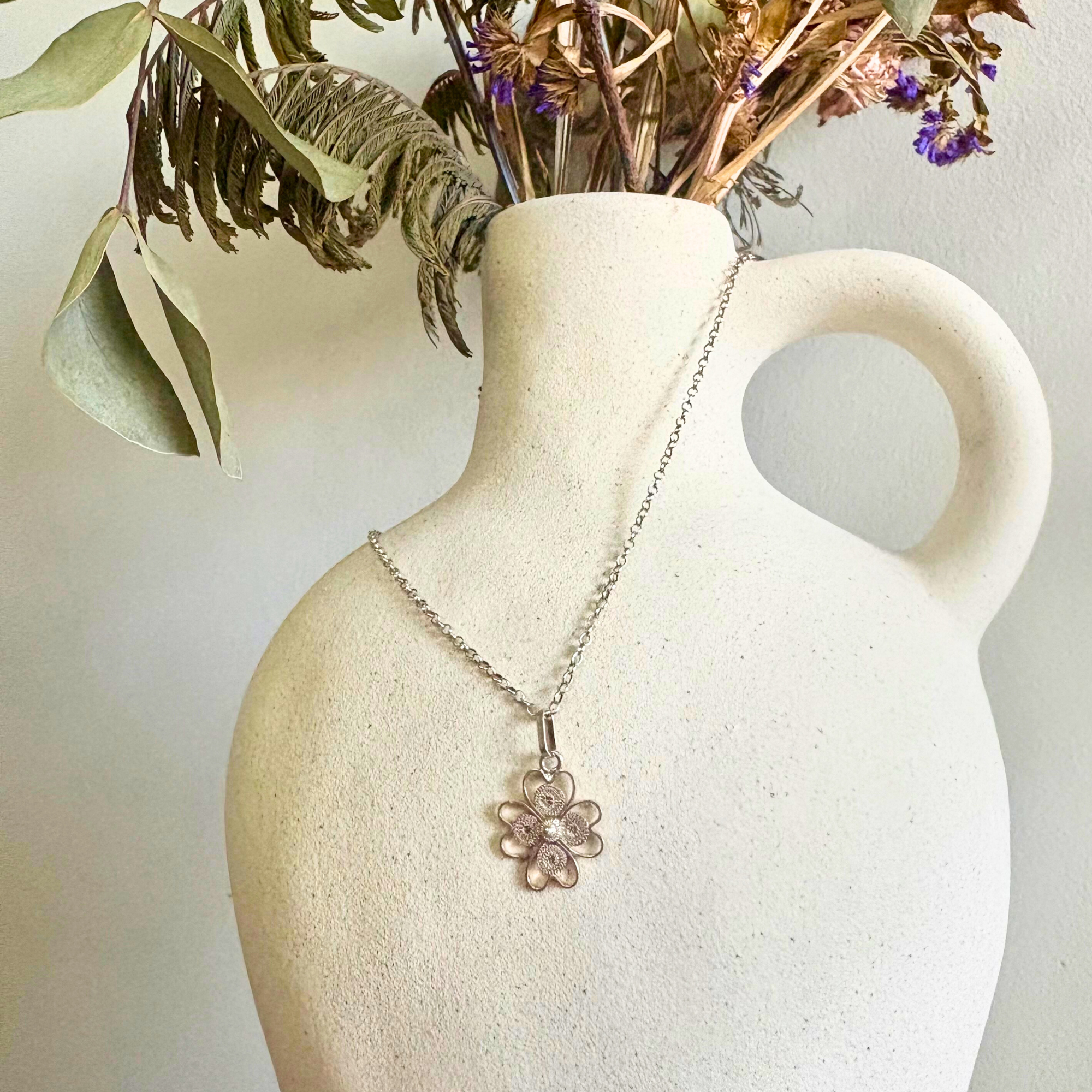 Clover Filigree Necklace Alejandra Collective