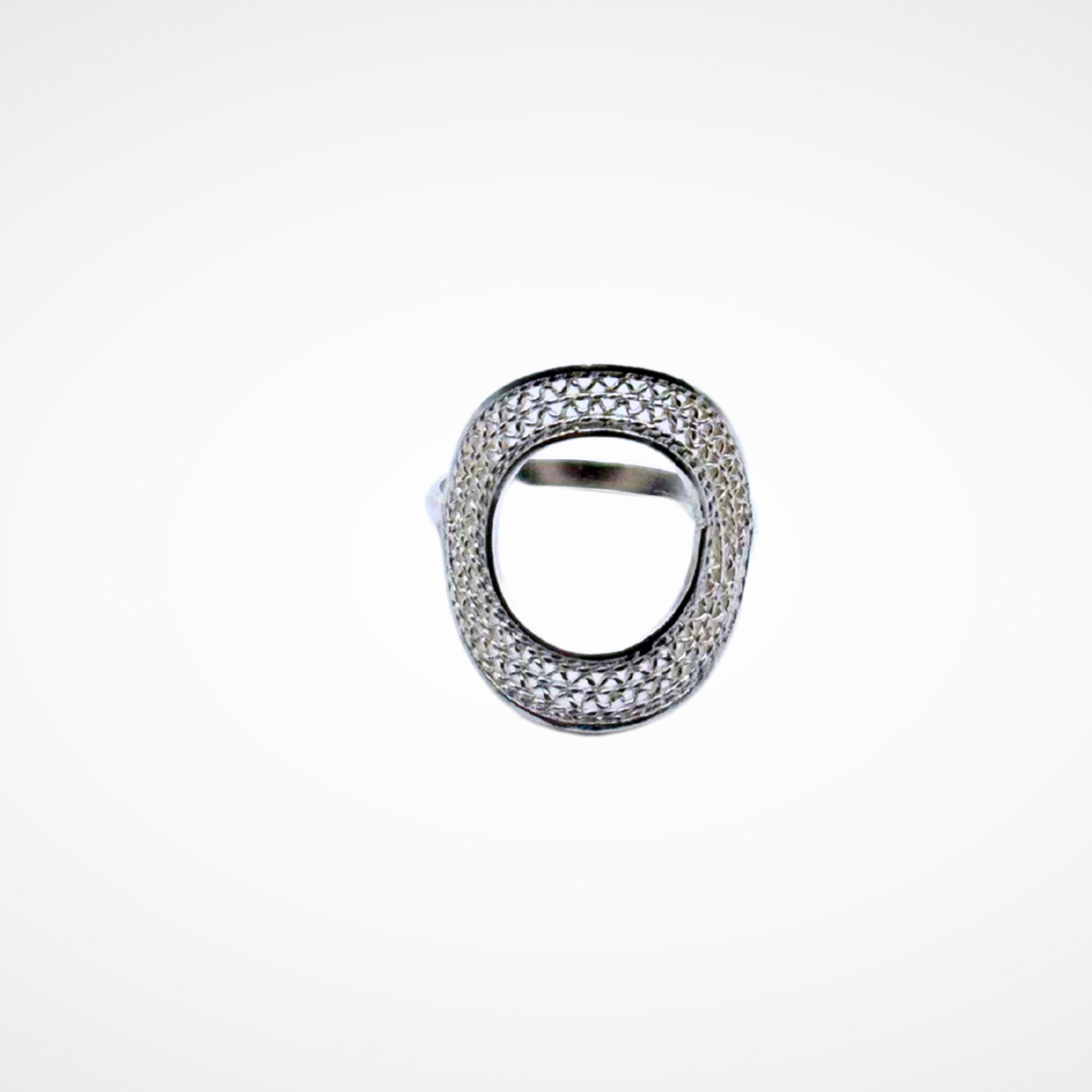 Emma Open Circle Filigree Ring 970 Silver Alejandra Collective