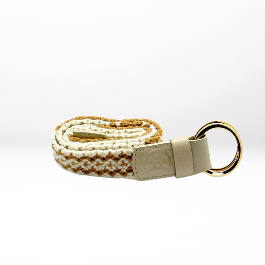 Woven Crochet Belts Cream