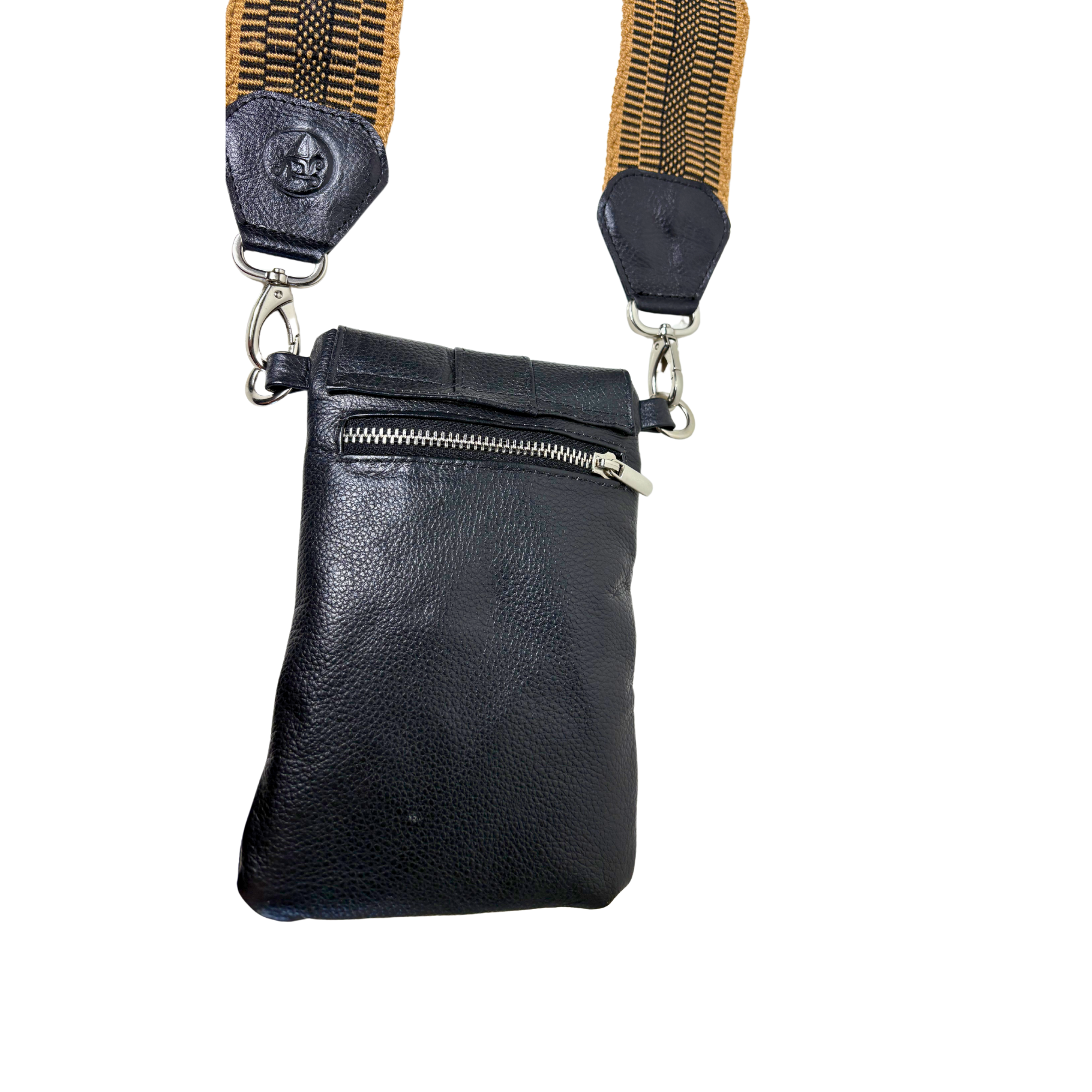 Madison Genuine Leather Phone Bag Crossbody Black Alejandra Collective