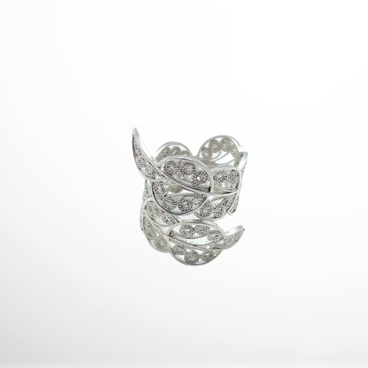 Branch Statement Ring Filigree Silver-Adjustable