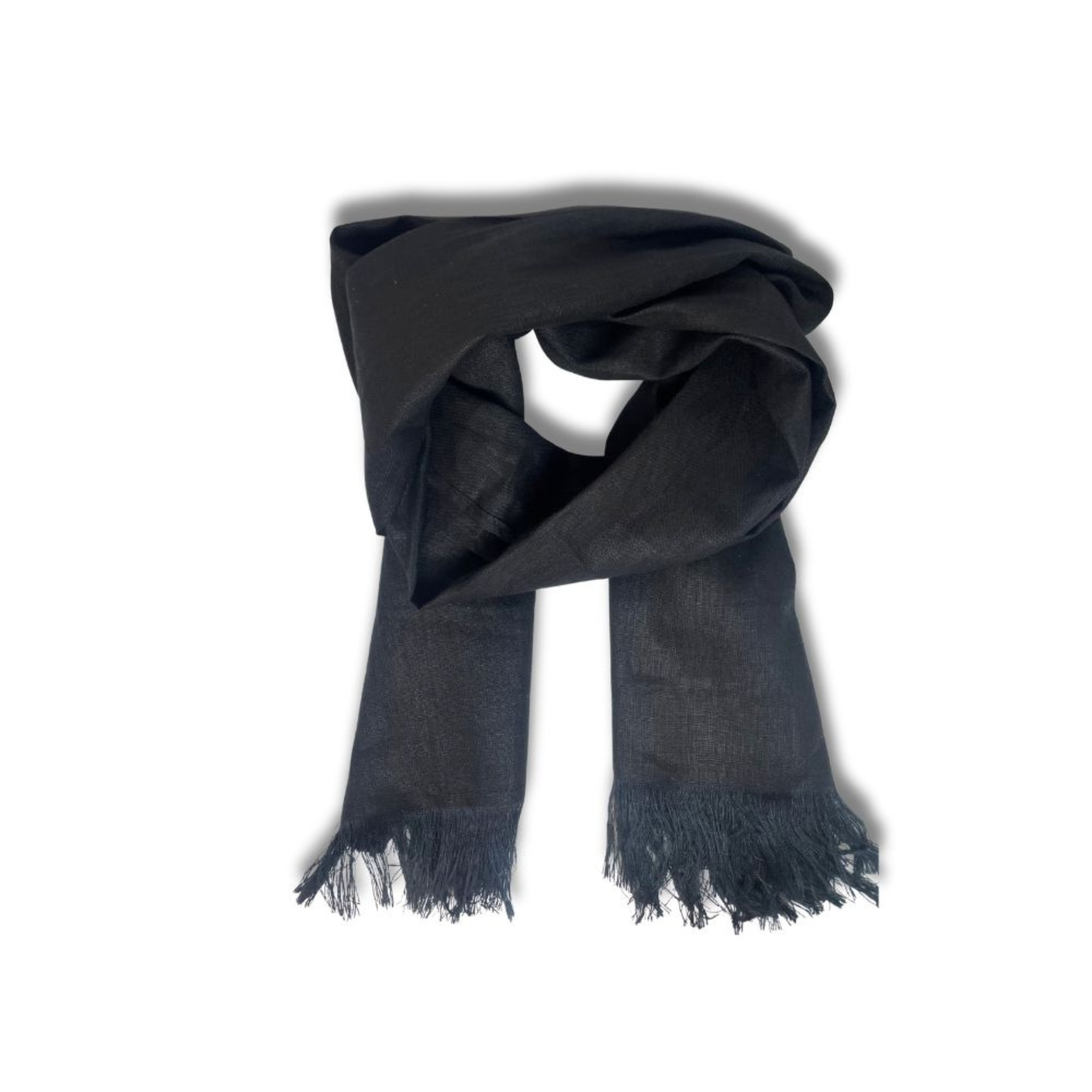 Pure Italian Linen Scarf Light Black Pure Italian Linen Scarf Latte Alejandra Collective