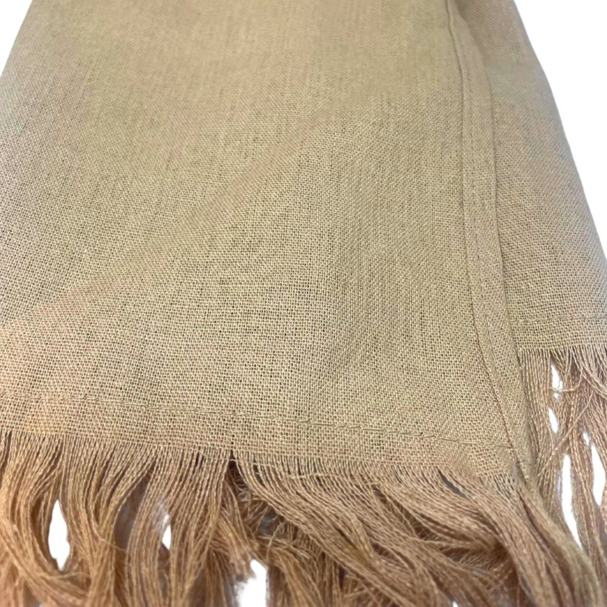 Pure Italian Linen Scarf Latte Pure Italian Linen Scarf Latte Alejandra Collective