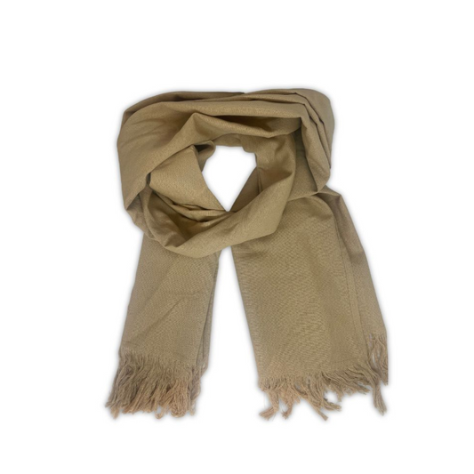 Pure Italian Linen Scarf Latte Alejandra Collective