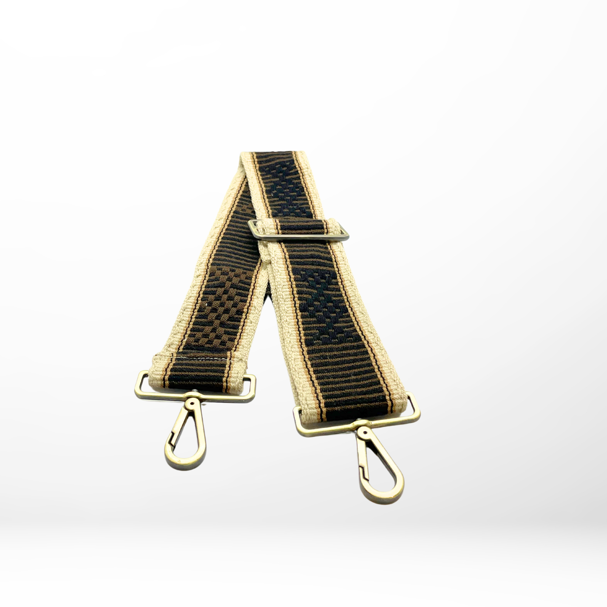 NEW COLLECTION-Ramona Handwoven Straps Brown, Black and Cream Alejandra Collective