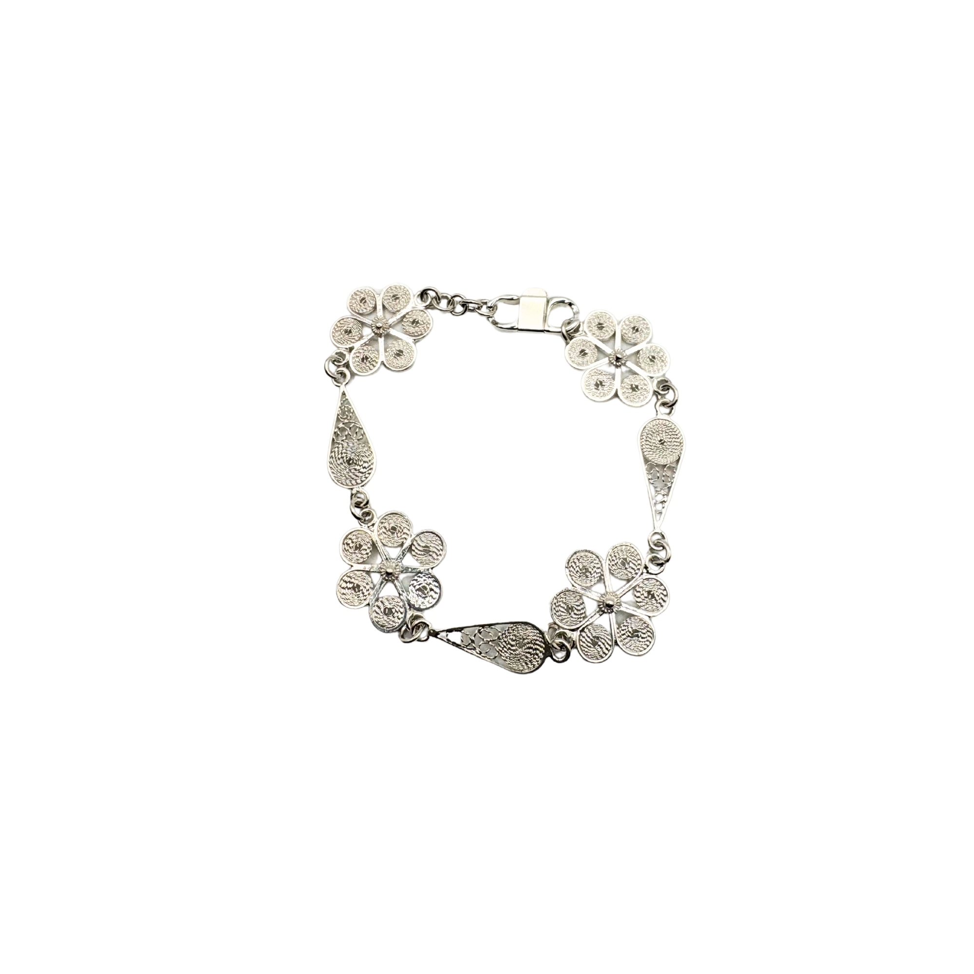 Vanessa Drop and Flower Filigree Bracelet Alejandra Collective
