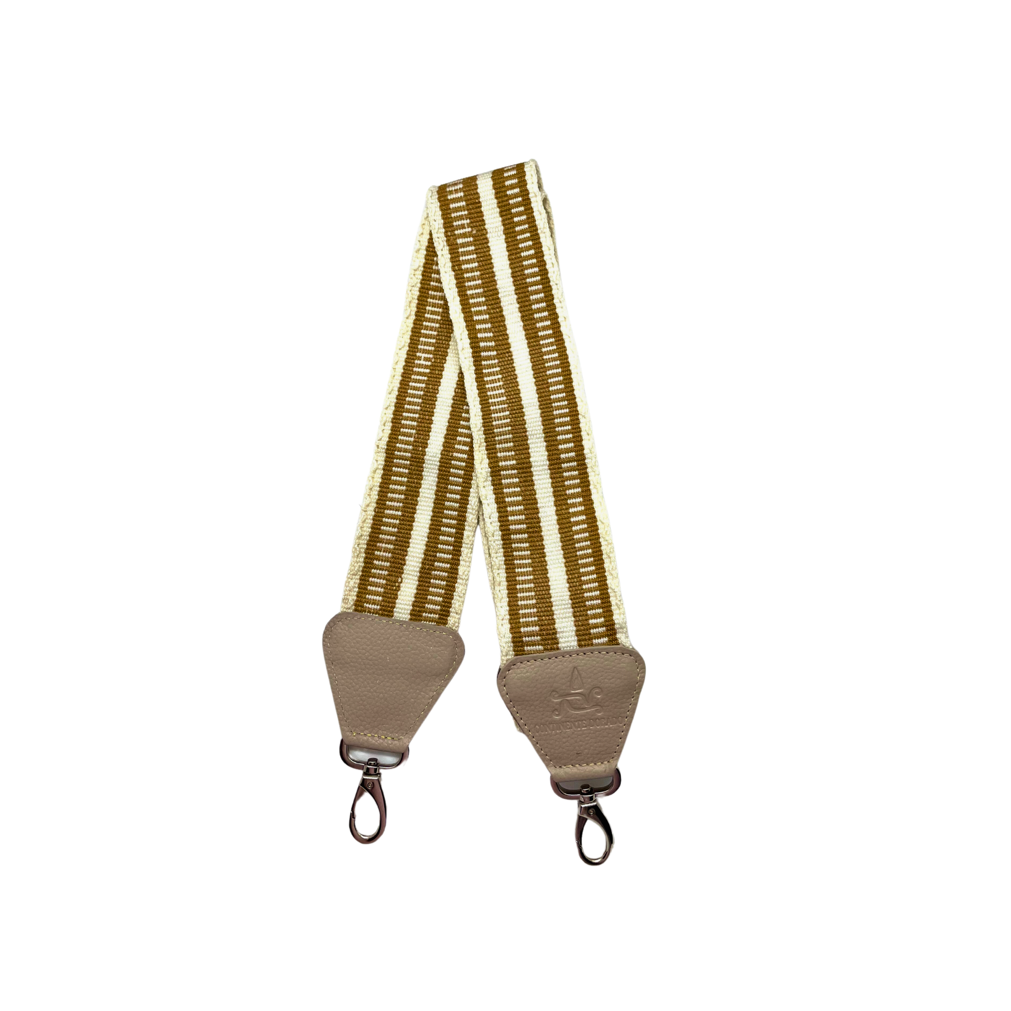 Handwoven Wayuu Bag Strap Latte & Cream-Alejandra Collective